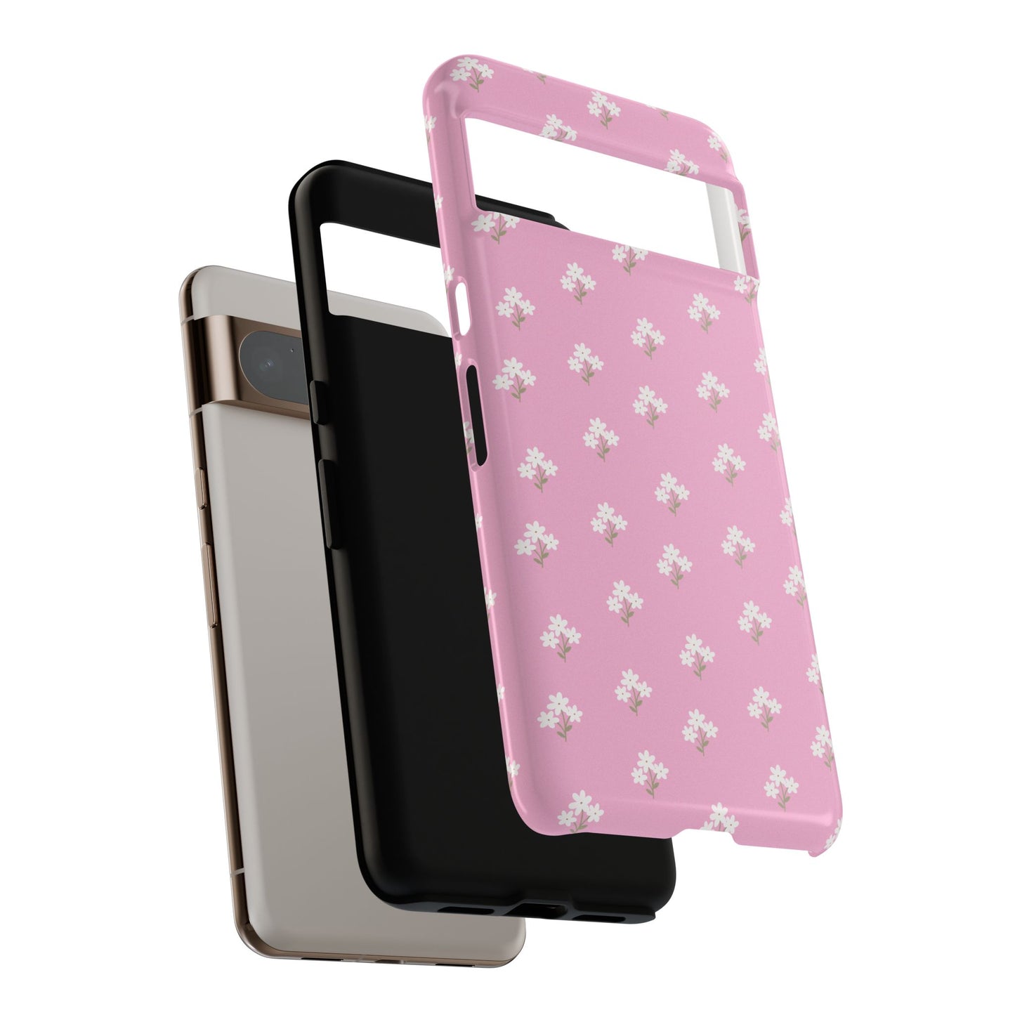 Floral Tough Phone Case - Pink Blossom Design - iPhone Samsung Galaxy Google Pixel - MahaCase
