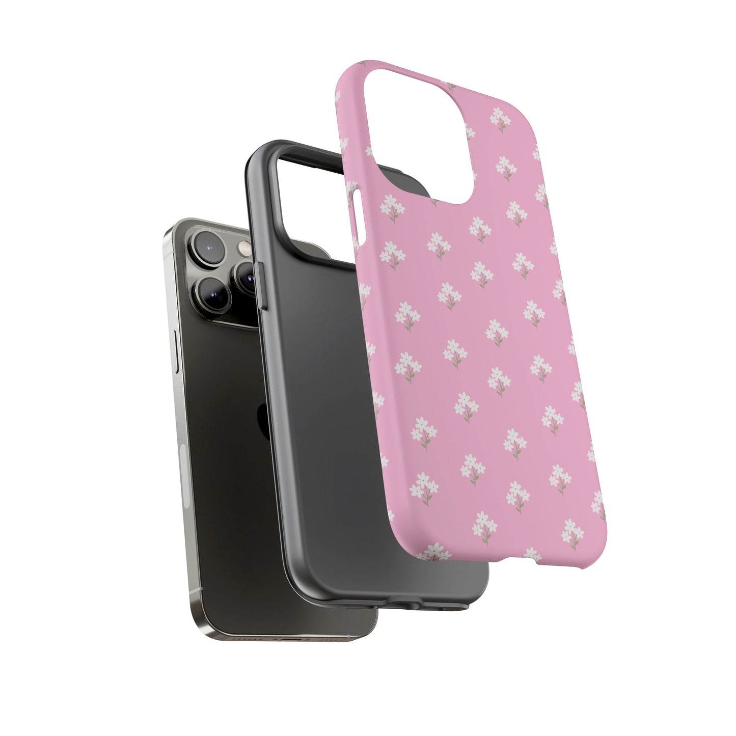 Floral Tough Phone Case - Pink Blossom Design - iPhone Samsung Galaxy Google Pixel - MahaCase