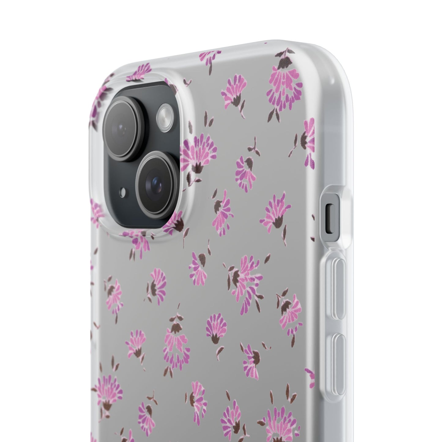Floral Flexible Phone Case - Flower Pattern, Cute Gift for Her, Stylish Accessory, Spring Vibe, Lightweight Protective Cover- iPhone, Samsung, Gift Packaging - MahaCase