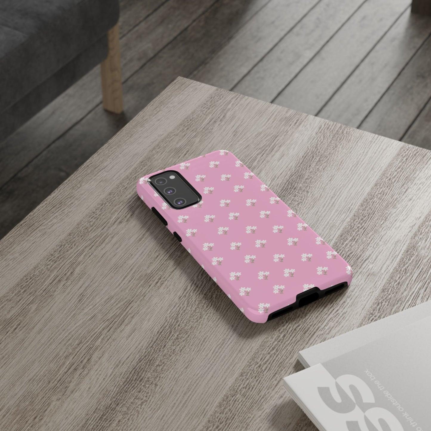 Floral Tough Phone Case - Pink Blossom Design - iPhone Samsung Galaxy Google Pixel - MahaCase