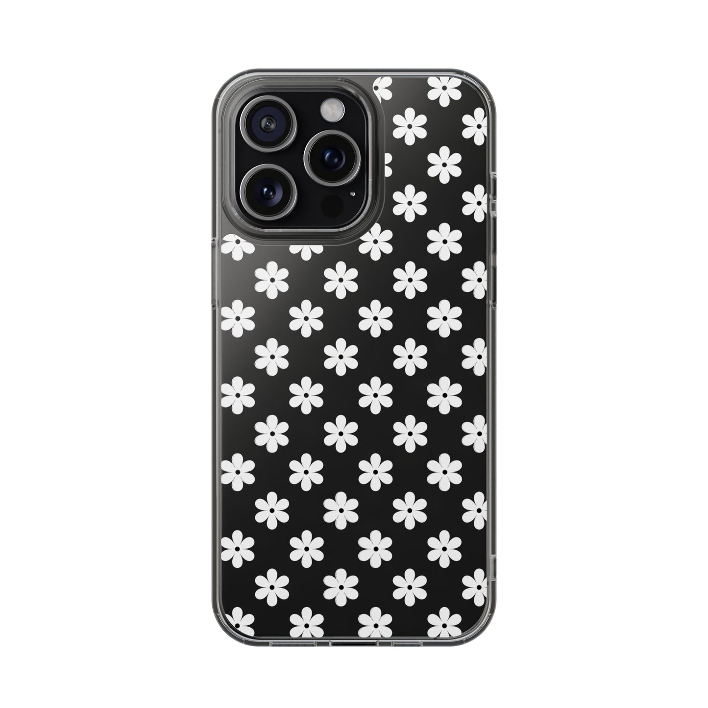 White Floral #222 Clear Cases - MahaCase