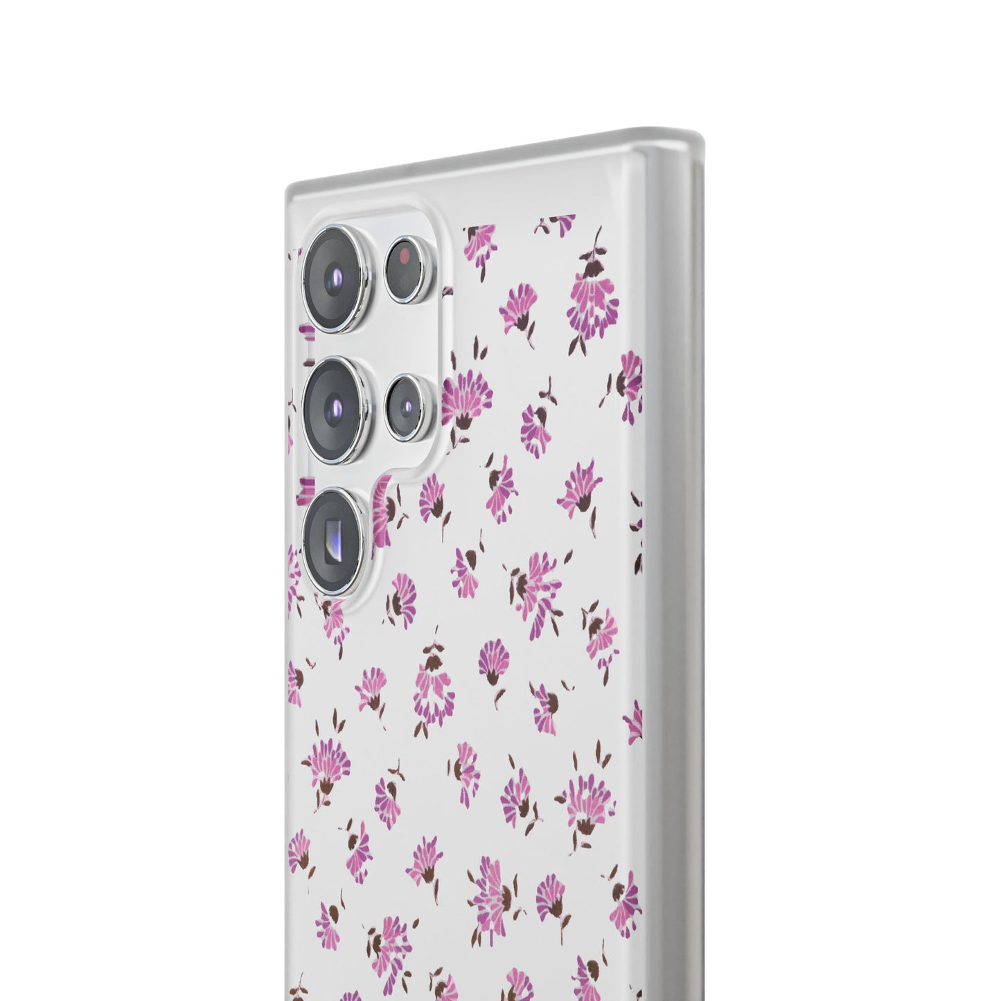Floral Flexible Phone Case - Flower Pattern, Cute Gift for Her, Stylish Accessory, Spring Vibe, Lightweight Protective Cover- iPhone, Samsung, Gift Packaging - MahaCase