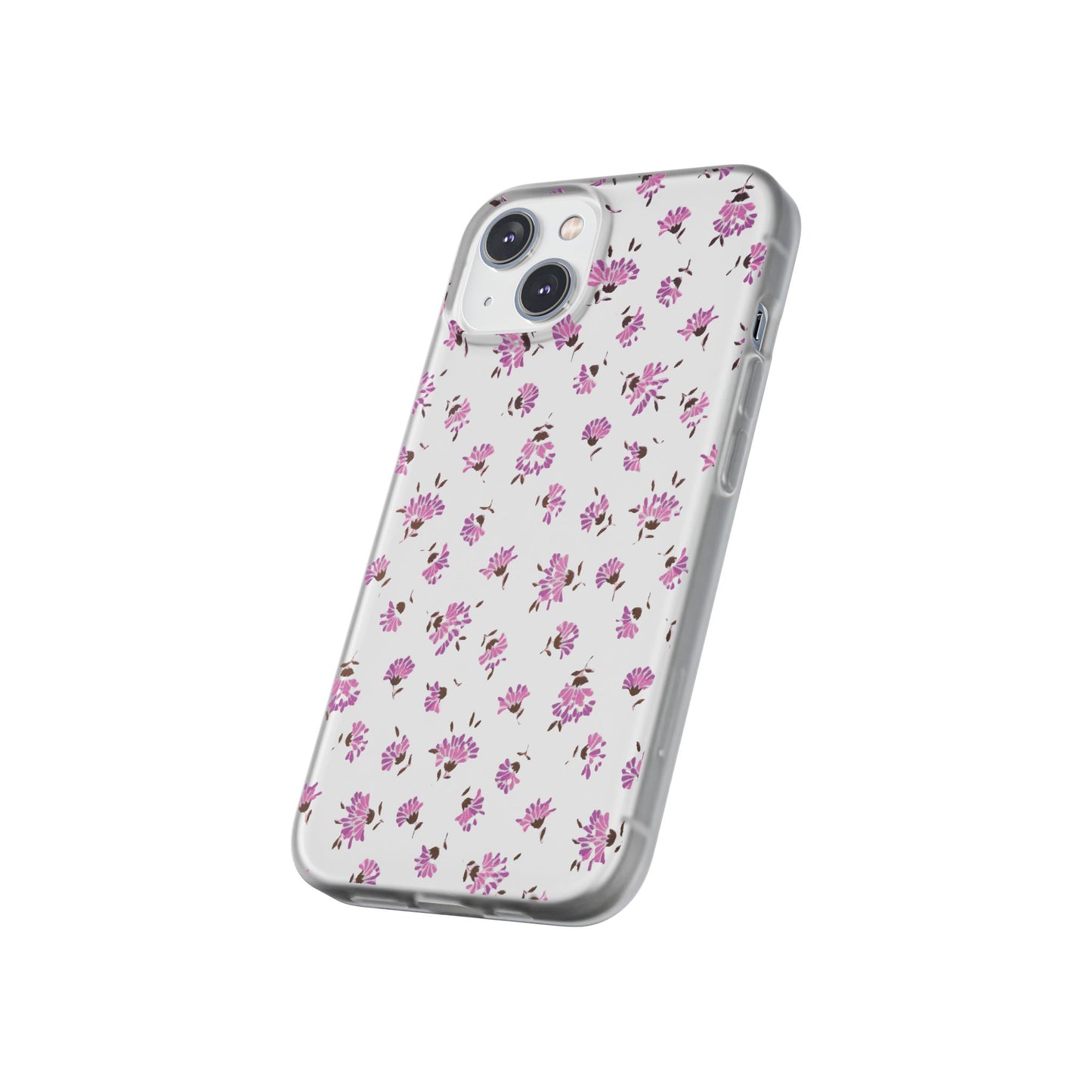 Floral Flexible Phone Case - Flower Pattern, Cute Gift for Her, Stylish Accessory, Spring Vibe, Lightweight Protective Cover- iPhone, Samsung, Gift Packaging - MahaCase