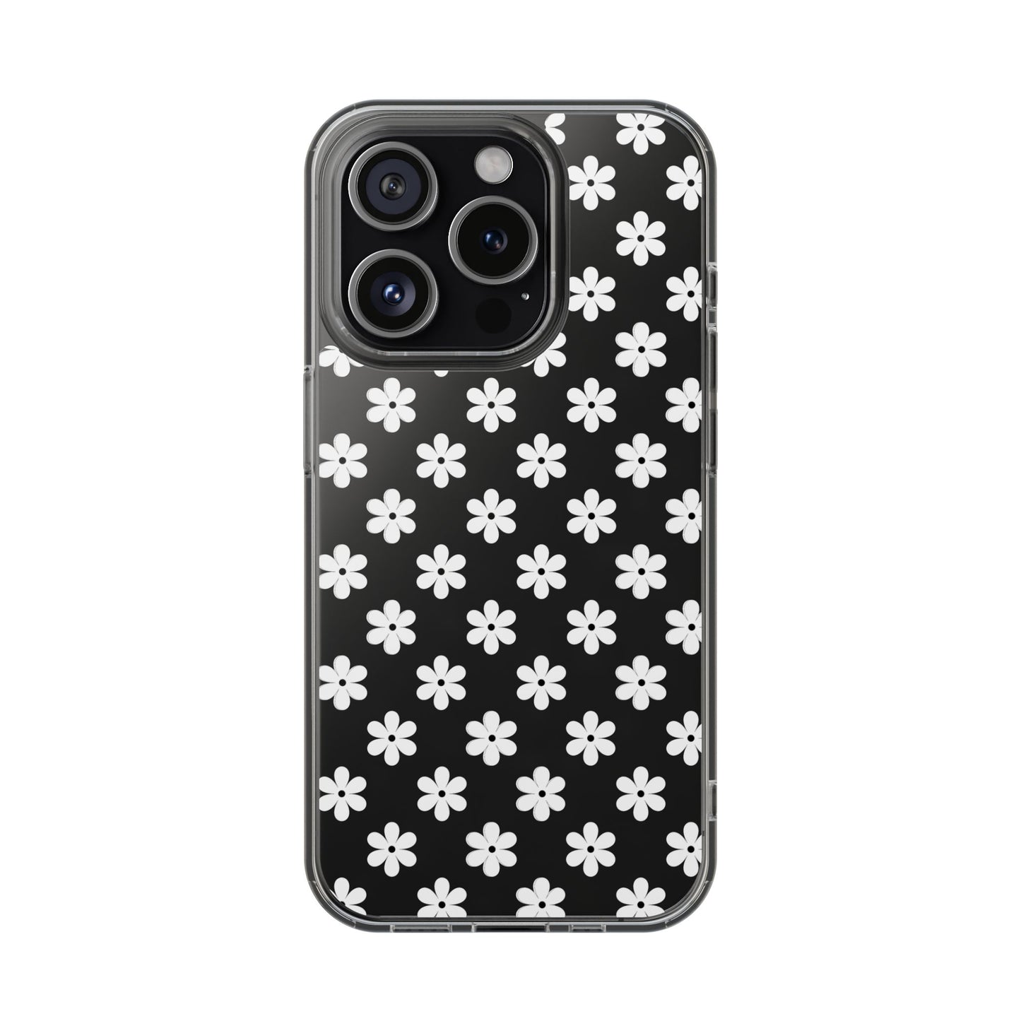 White Floral #222 Clear Cases - MahaCase