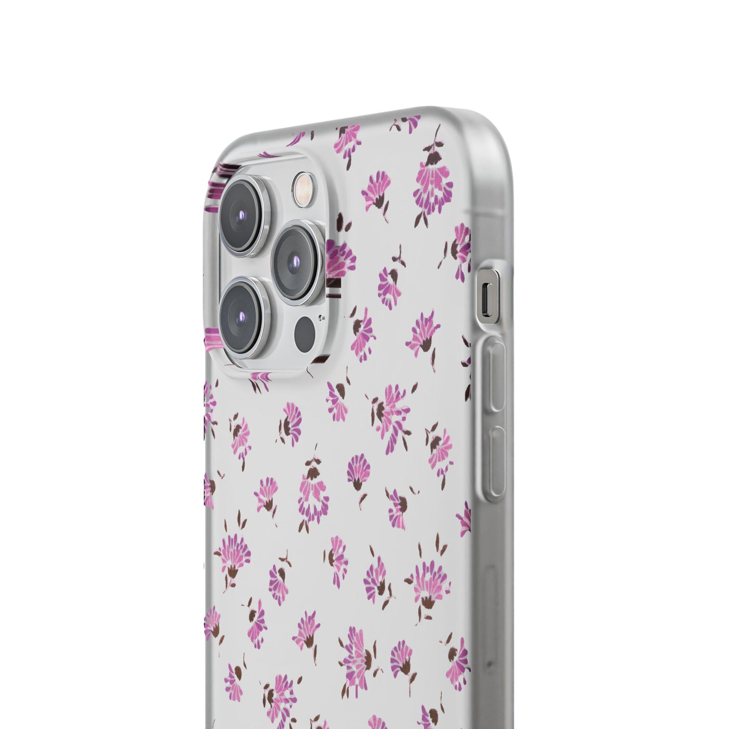 Floral Flexible Phone Case - Flower Pattern, Cute Gift for Her, Stylish Accessory, Spring Vibe, Lightweight Protective Cover- iPhone, Samsung, Gift Packaging - MahaCase