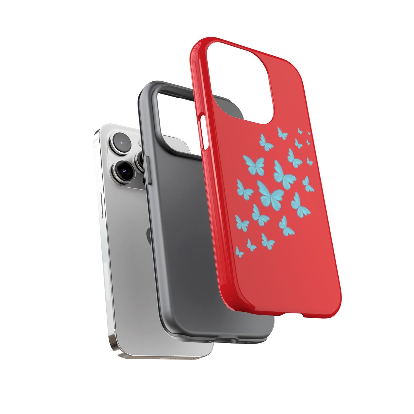 Butterflies in Red - Tough Cases iPhone Samsung Google Pixel - MahaCase