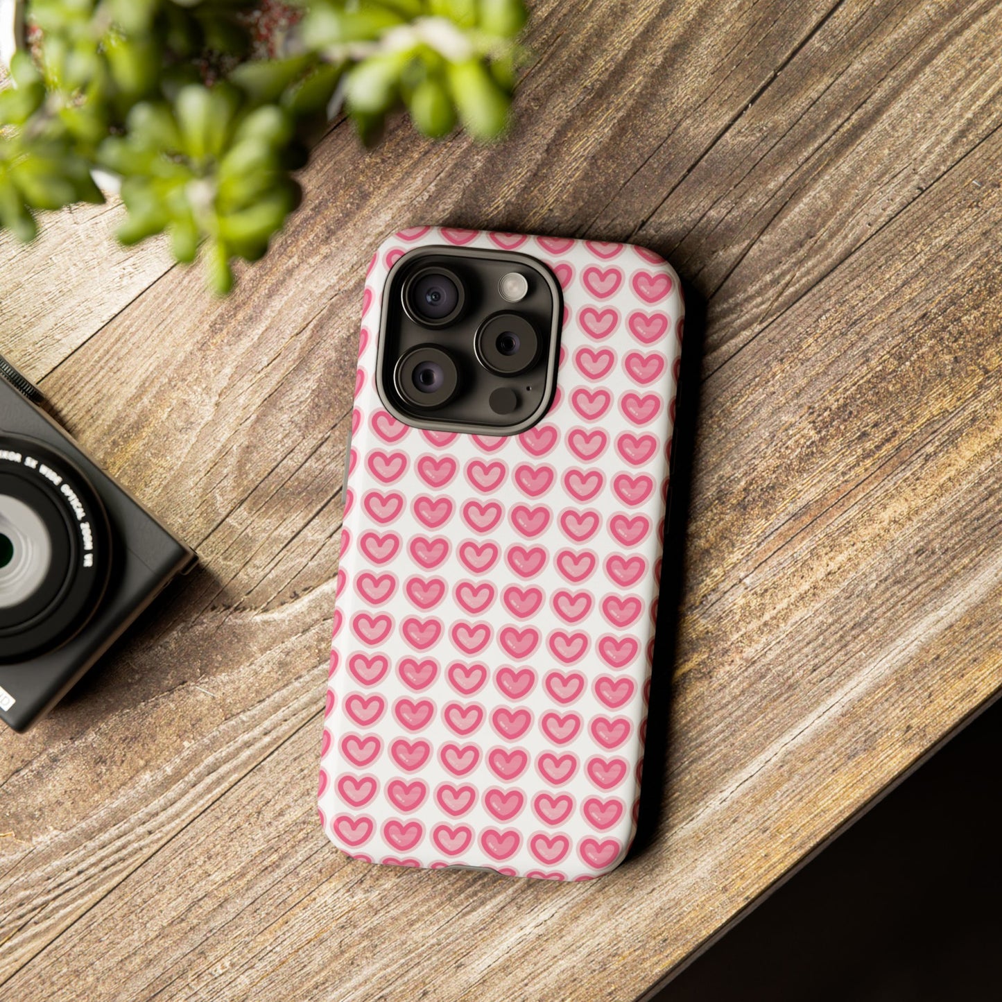 Hearts Pattern - Tough Cases iPhone Samsung Google Pixel - MahaCase