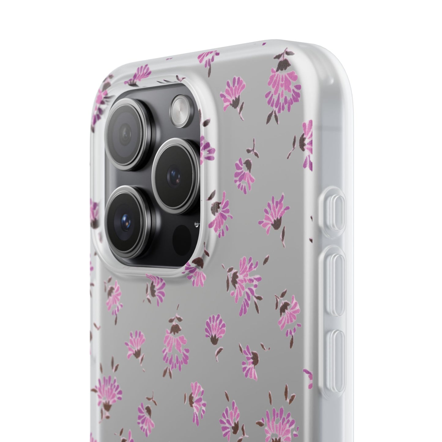 Floral Flexible Phone Case - Flower Pattern, Cute Gift for Her, Stylish Accessory, Spring Vibe, Lightweight Protective Cover- iPhone, Samsung, Gift Packaging - MahaCase
