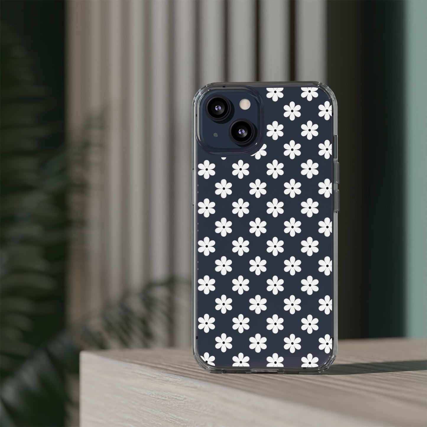 White Floral #222 Clear Cases - MahaCase