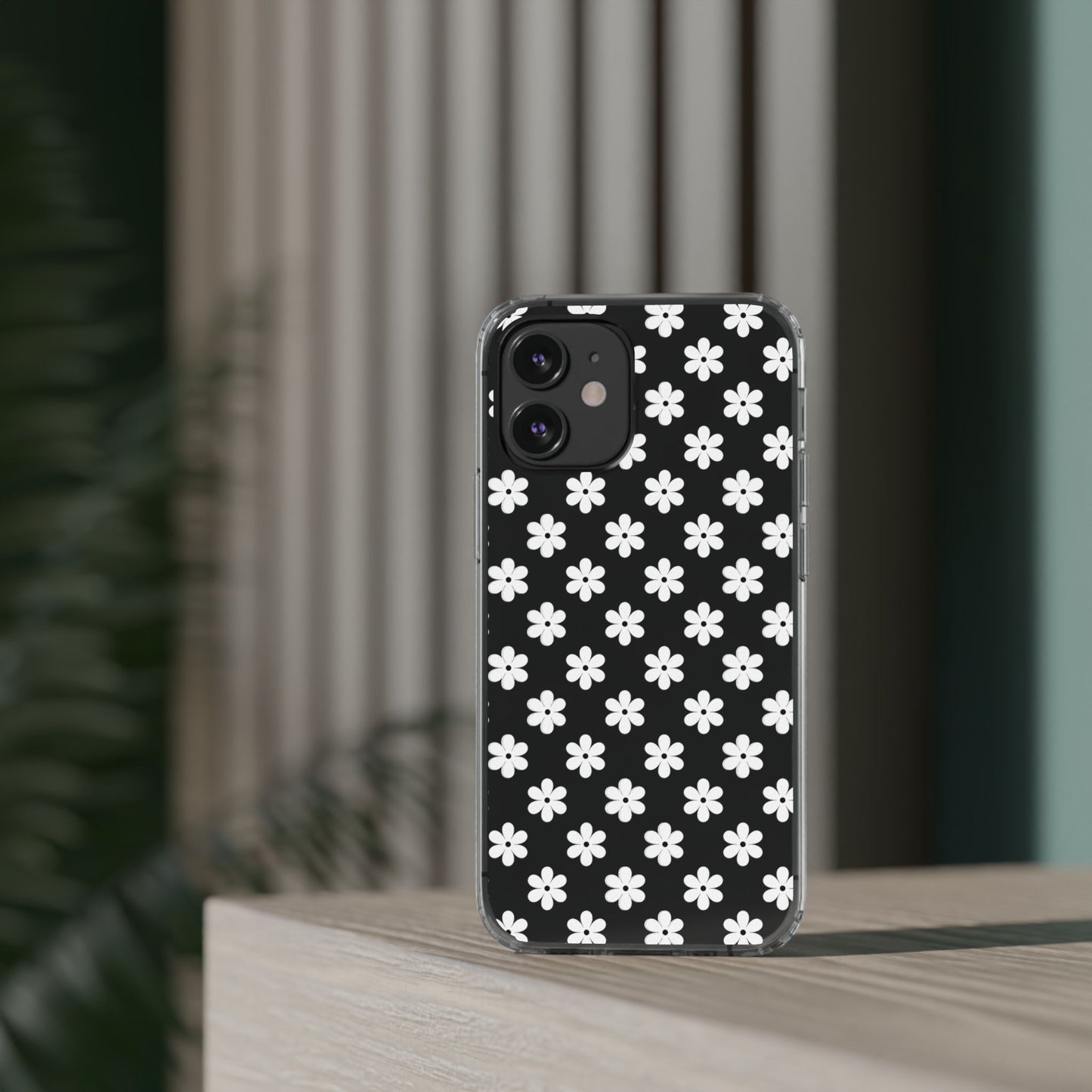 White Floral #222 Clear Cases - MahaCase