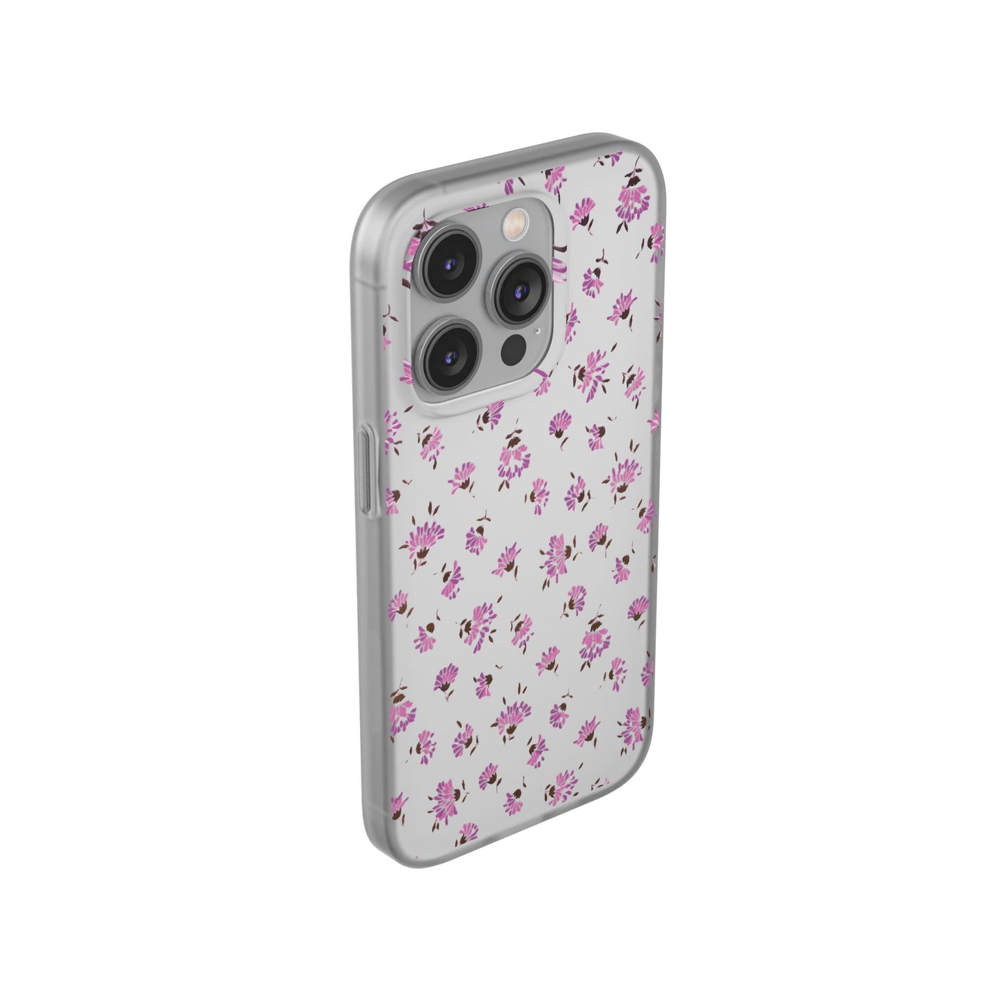 Floral Flexible Phone Case - Flower Pattern, Cute Gift for Her, Stylish Accessory, Spring Vibe, Lightweight Protective Cover- iPhone, Samsung, Gift Packaging - MahaCase