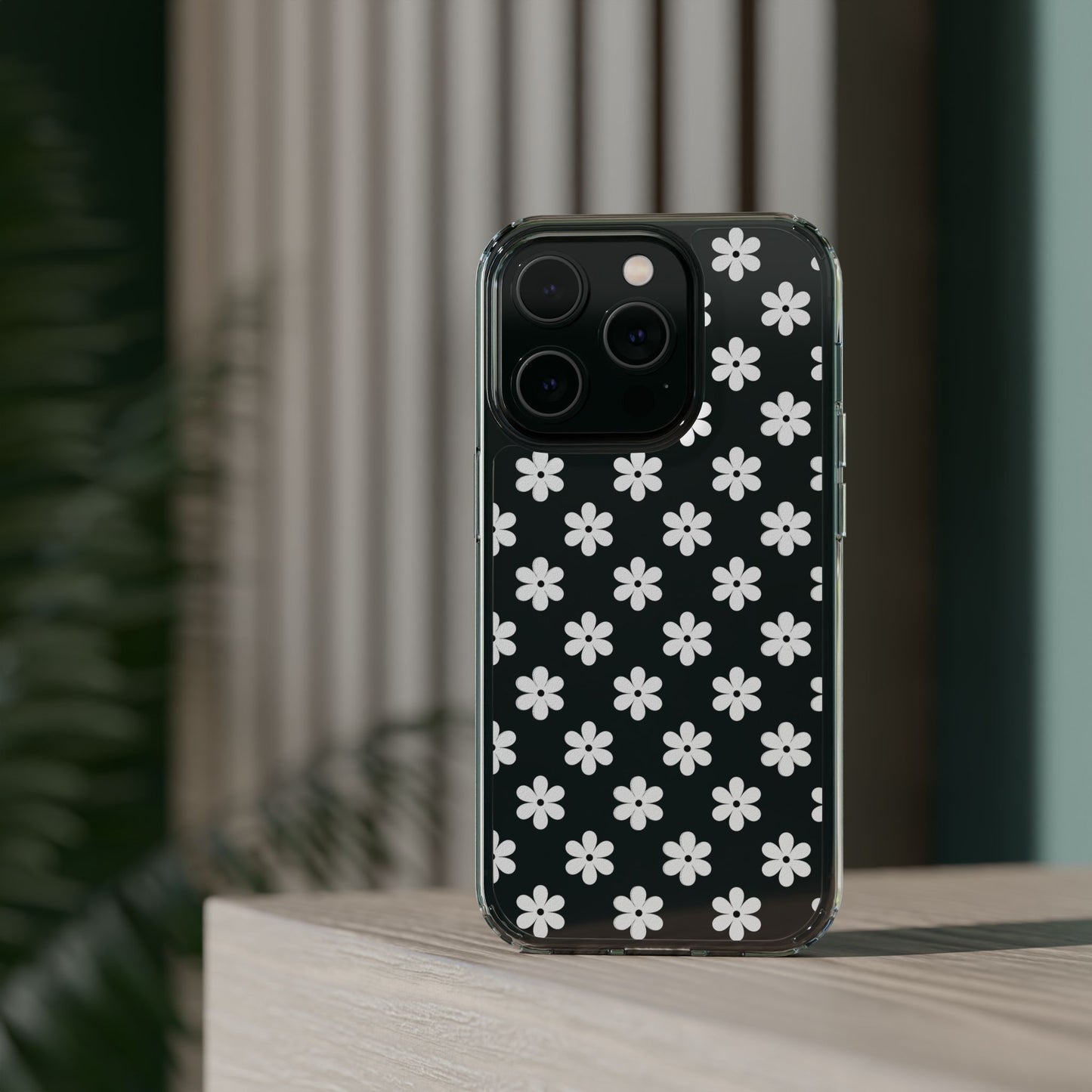 White Floral #222 Clear Cases - MahaCase