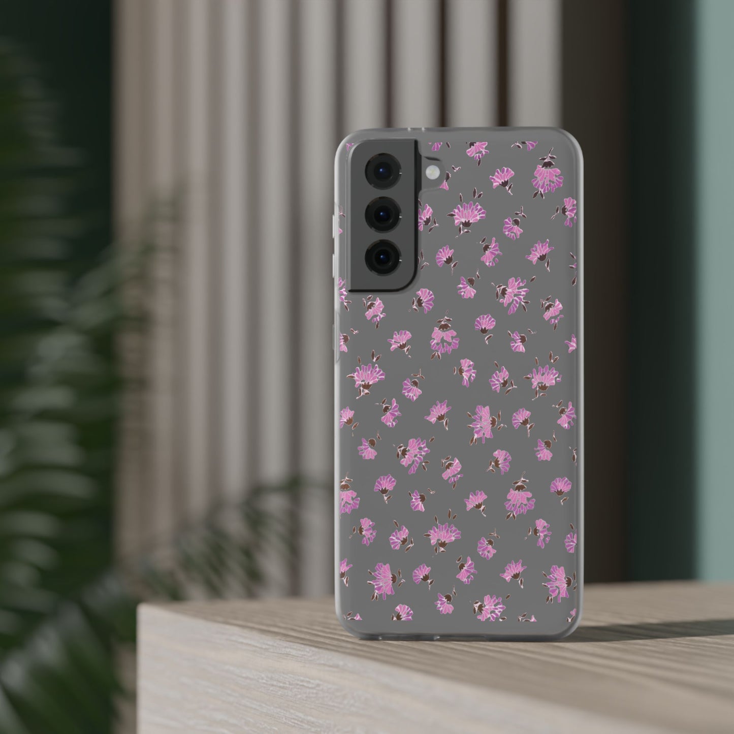 Floral Flexible Phone Case - Flower Pattern, Cute Gift for Her, Stylish Accessory, Spring Vibe, Lightweight Protective Cover- iPhone, Samsung, Gift Packaging - MahaCase