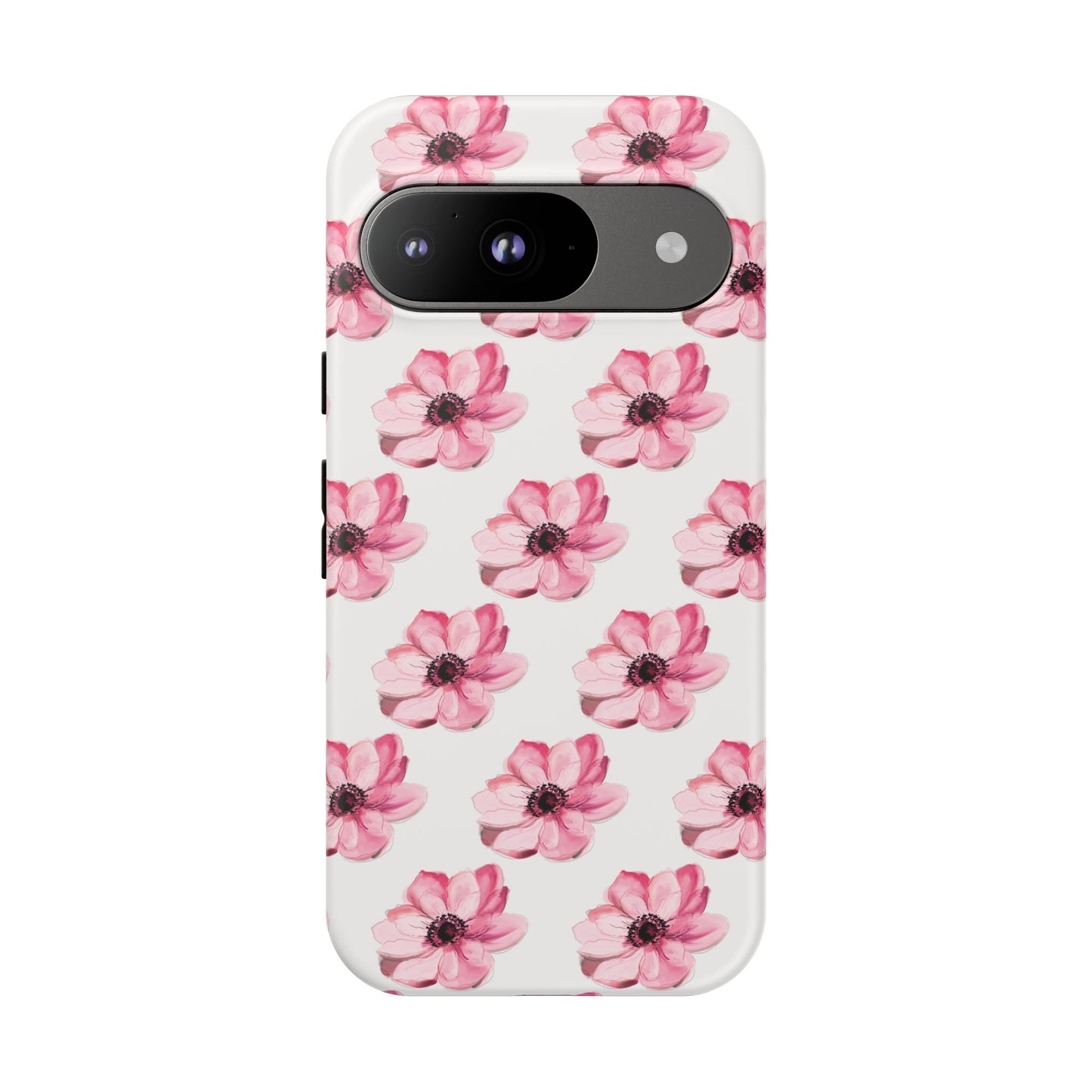 Floral Tough Phone Case - Stylish Protection with Pink Flowers - iPhone Samsung Galaxy Google Pixel - MahaCase