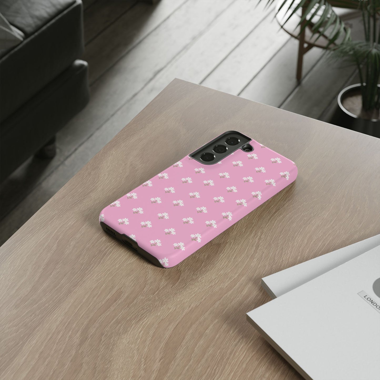 Floral Tough Phone Case - Pink Blossom Design - iPhone Samsung Galaxy Google Pixel - MahaCase