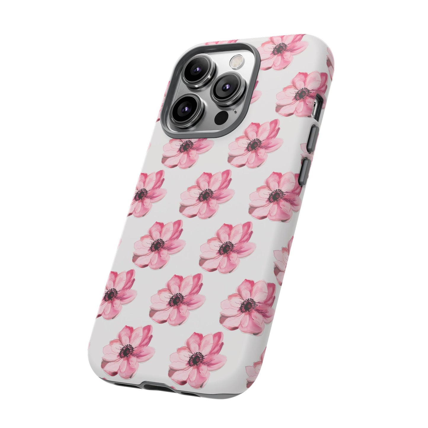 Floral Tough Phone Case - Stylish Protection with Pink Flowers - iPhone Samsung Galaxy Google Pixel - MahaCase