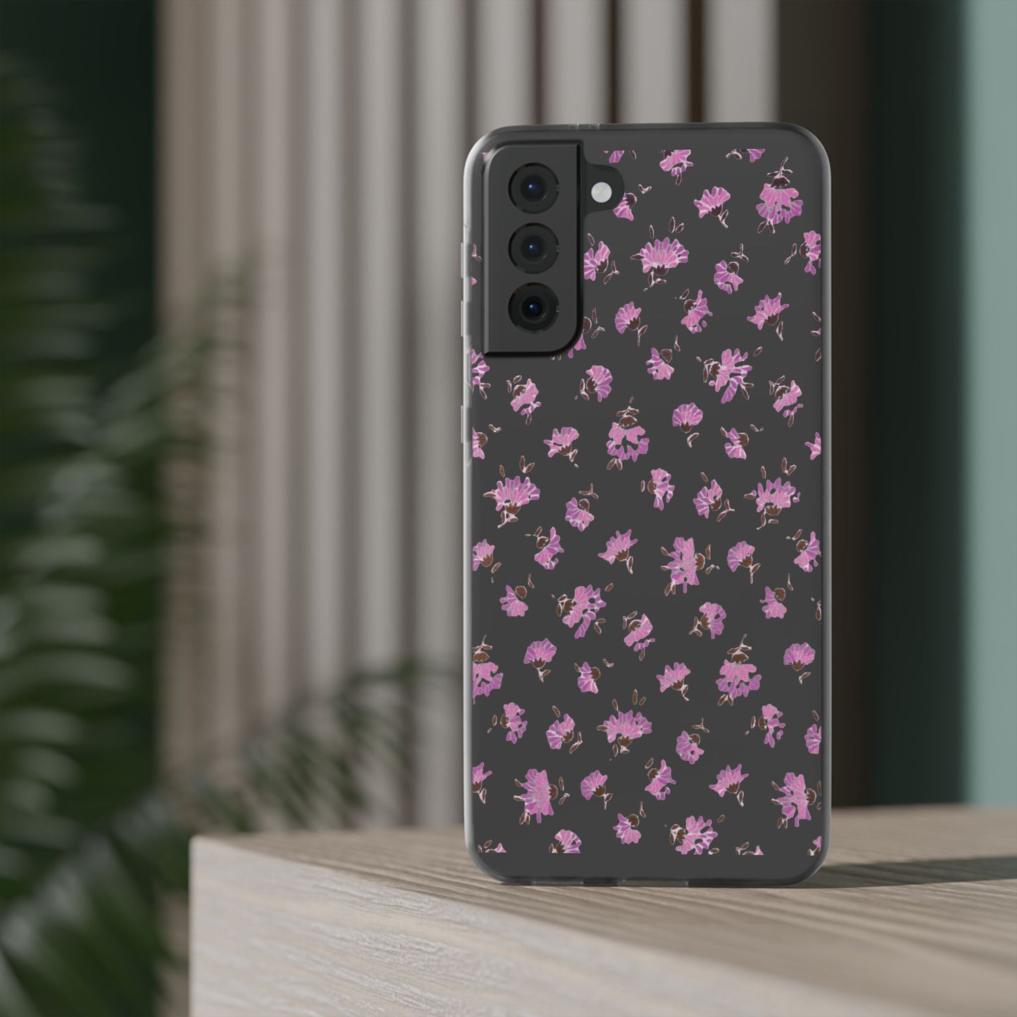 Floral Flexible Phone Case - Flower Pattern, Cute Gift for Her, Stylish Accessory, Spring Vibe, Lightweight Protective Cover- iPhone, Samsung, Gift Packaging - MahaCase