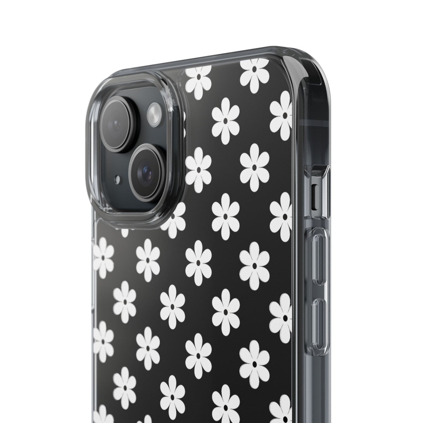 White Floral #222 Clear Cases - MahaCase