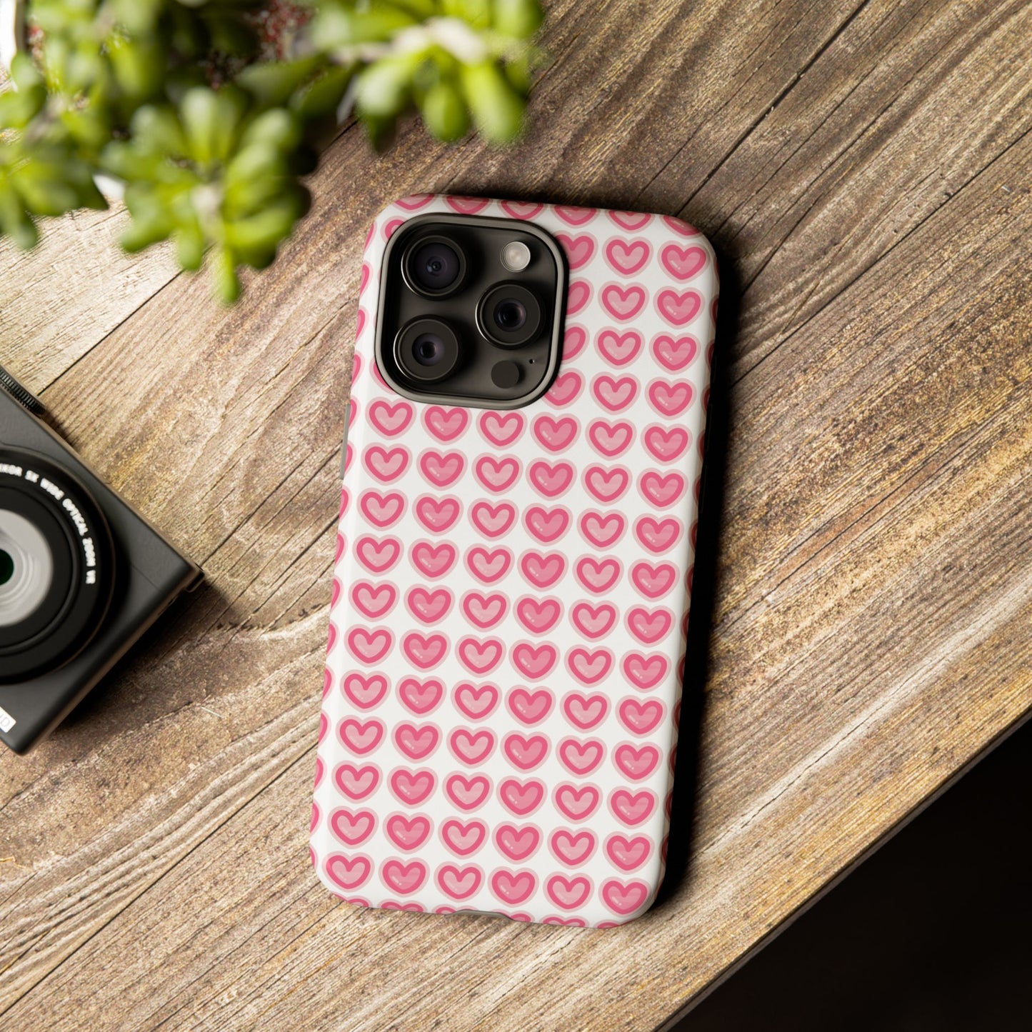Hearts Pattern - Tough Cases iPhone Samsung Google Pixel - MahaCase