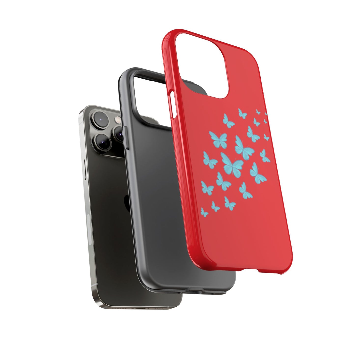 Butterflies in Red - Tough Cases iPhone Samsung Google Pixel - MahaCase