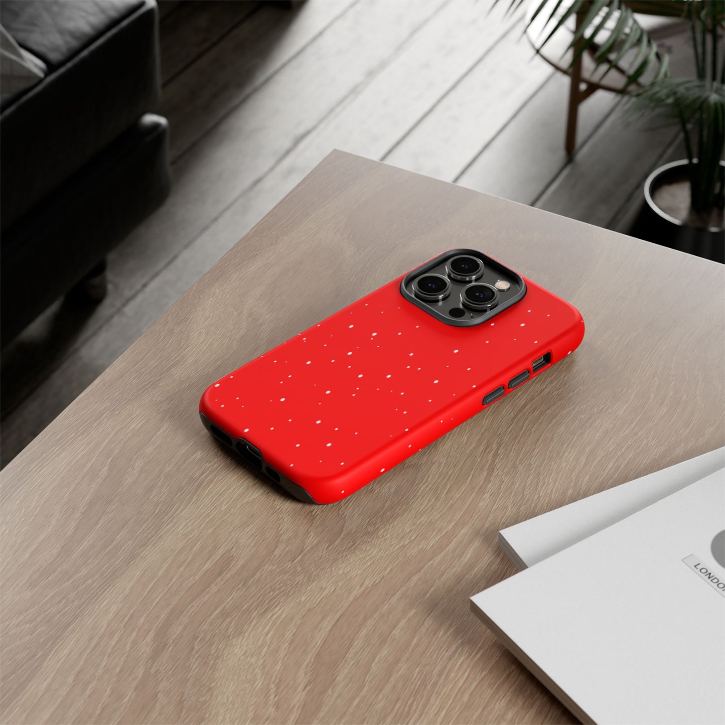 Snowy Red - Tough Cases iPhone Samsung Google Pixel - MahaCase