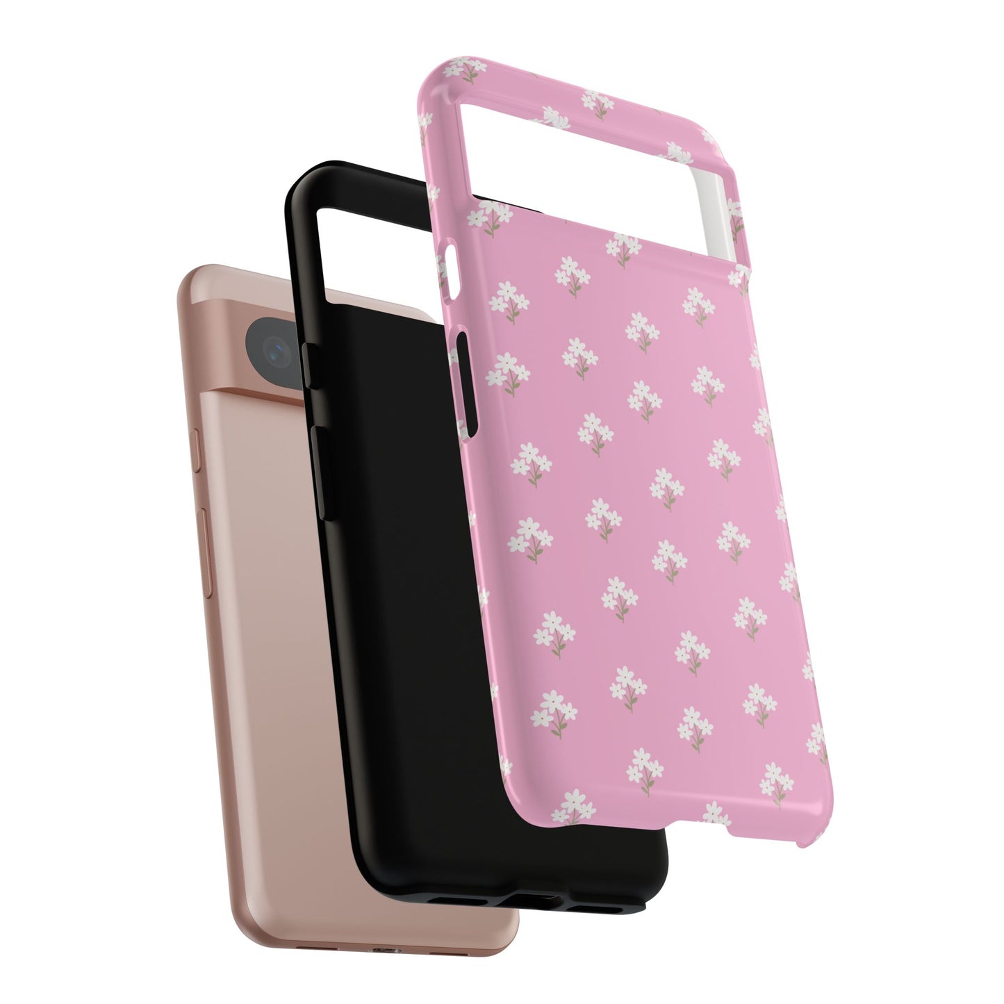 Floral Tough Phone Case - Pink Blossom Design - iPhone Samsung Galaxy Google Pixel - MahaCase