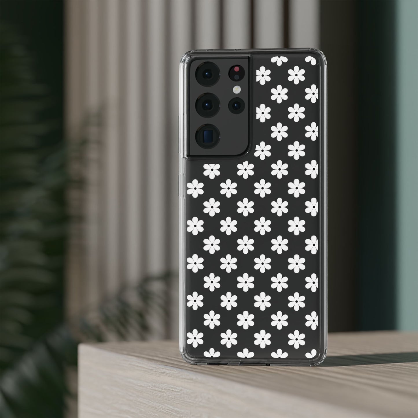 White Floral #222 Clear Cases - MahaCase