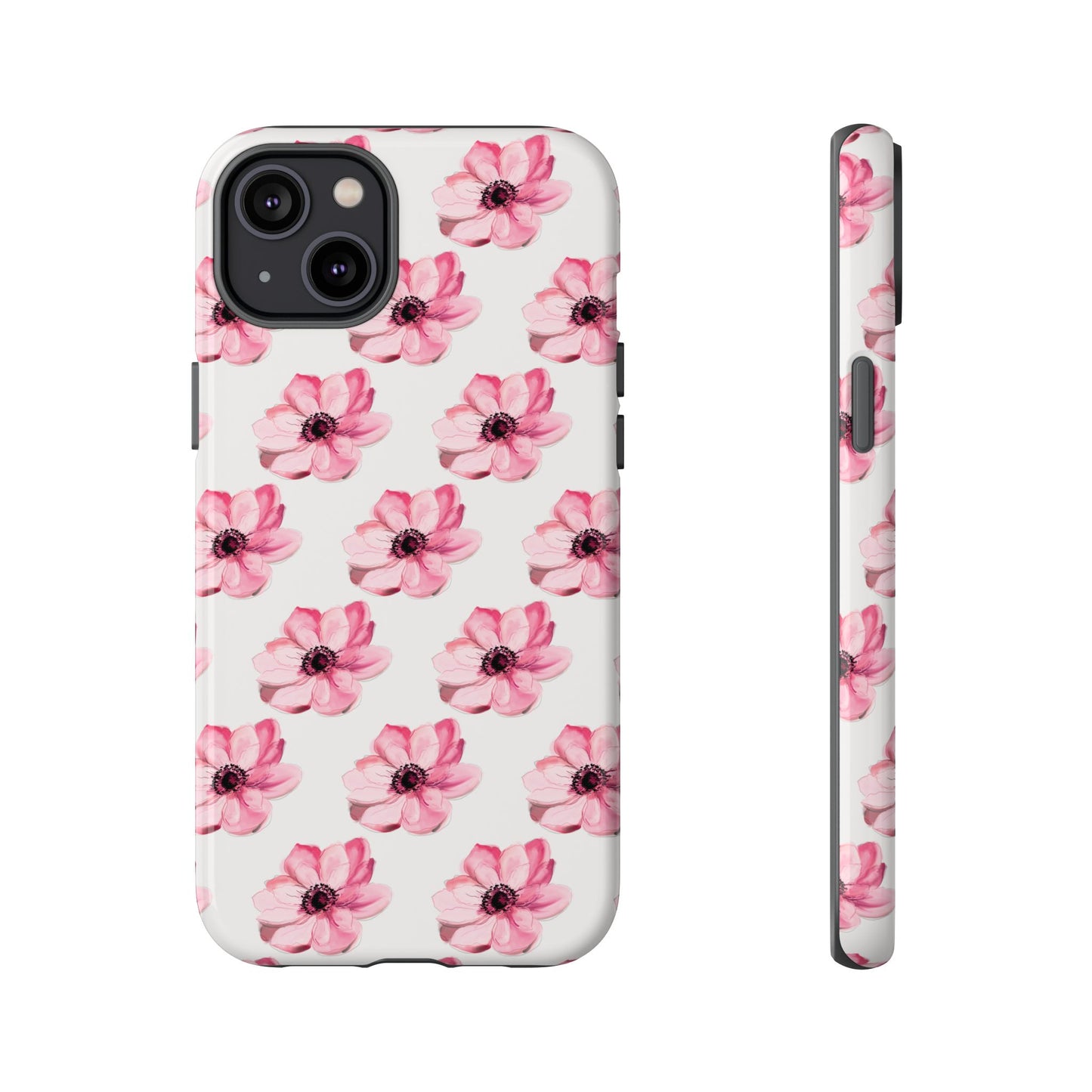 Floral Tough Phone Case - Stylish Protection with Pink Flowers - iPhone Samsung Galaxy Google Pixel - MahaCase