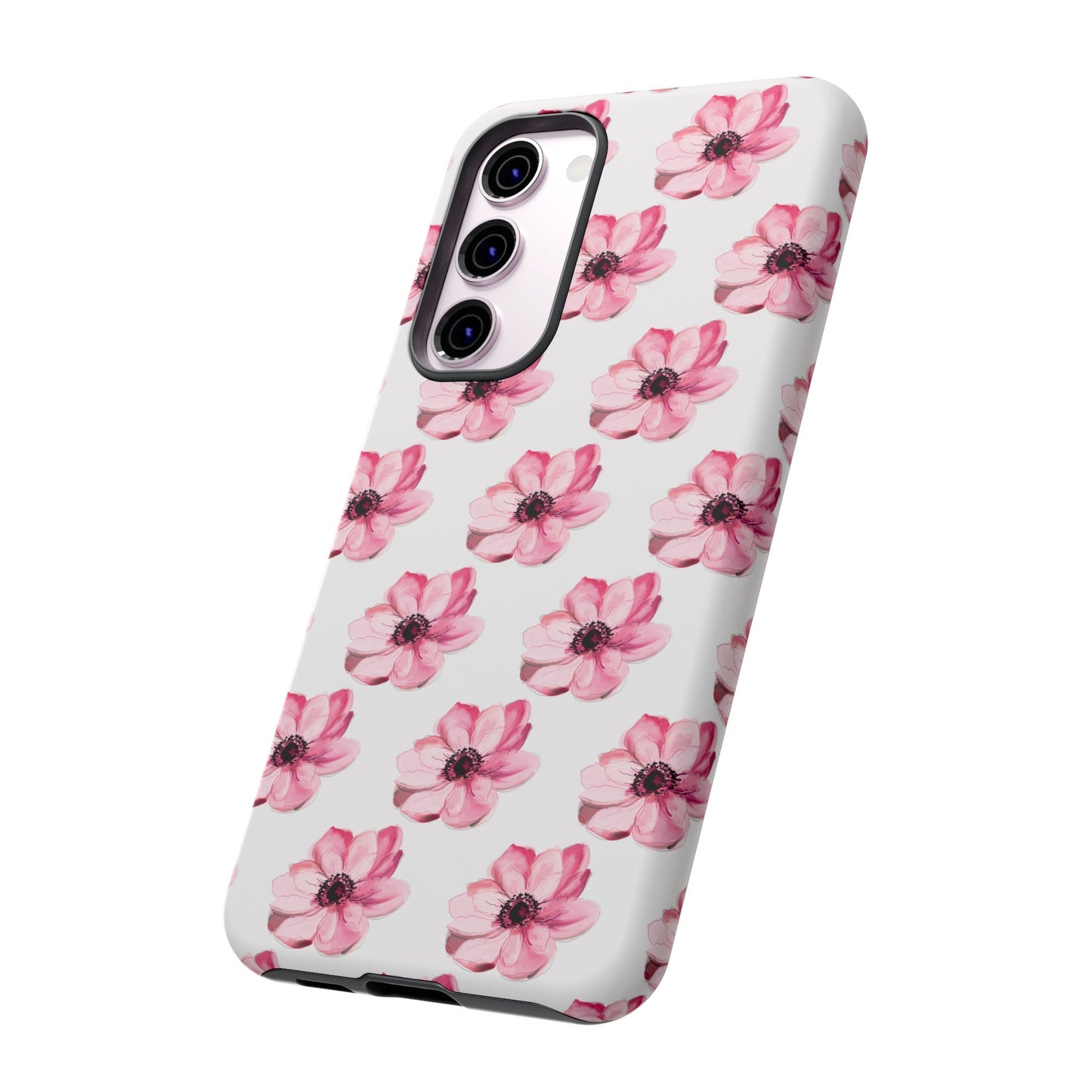 Floral Tough Phone Case - Stylish Protection with Pink Flowers - iPhone Samsung Galaxy Google Pixel - MahaCase