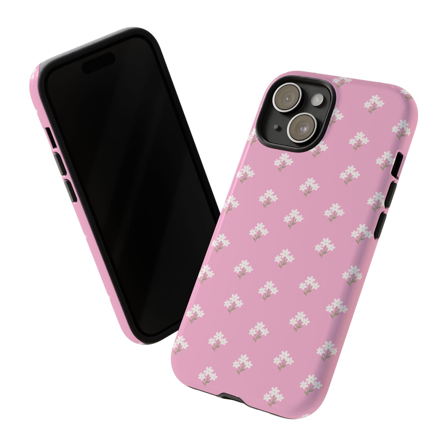 Floral Tough Phone Case - Pink Blossom Design - iPhone Samsung Galaxy Google Pixel - MahaCase
