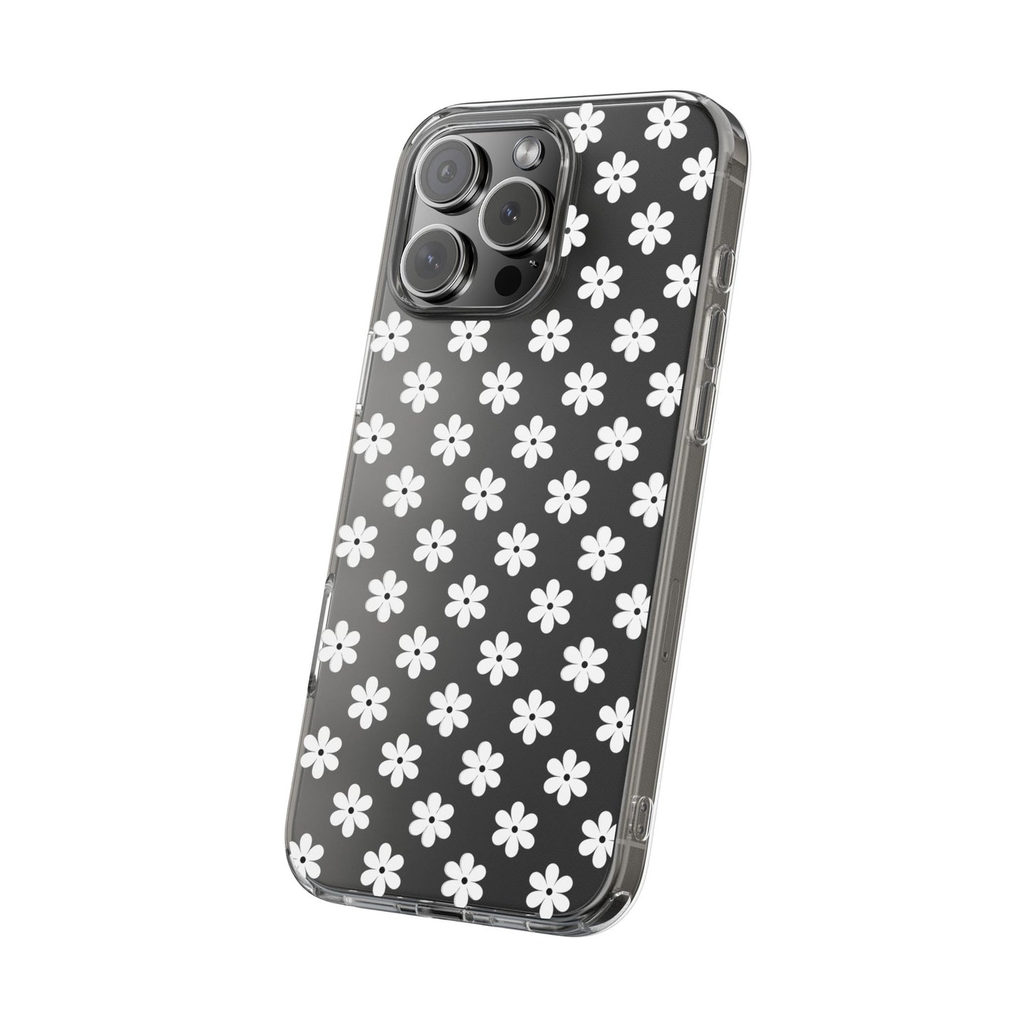 White Floral #222 Clear Cases - MahaCase