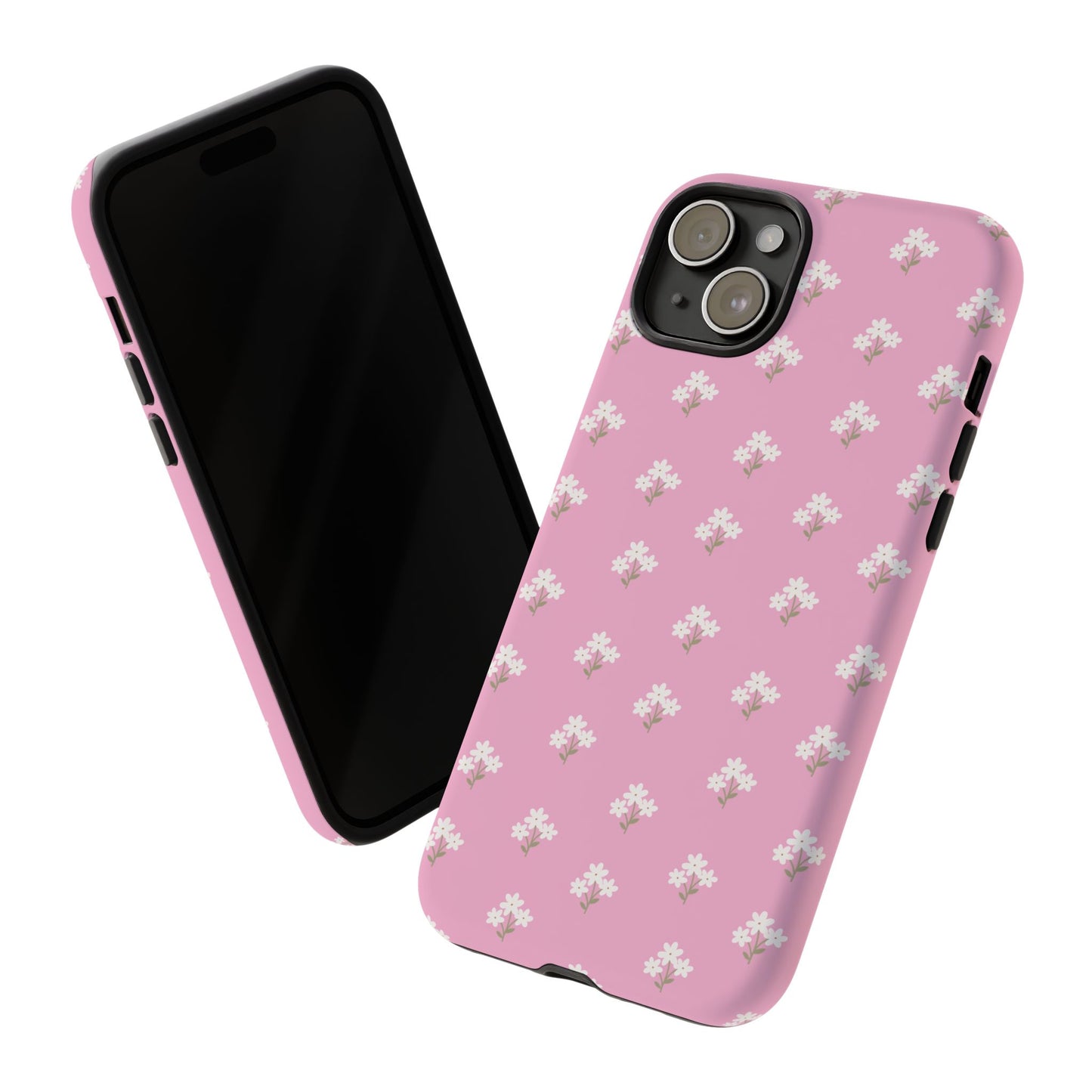 Floral Tough Phone Case - Pink Blossom Design - iPhone Samsung Galaxy Google Pixel - MahaCase