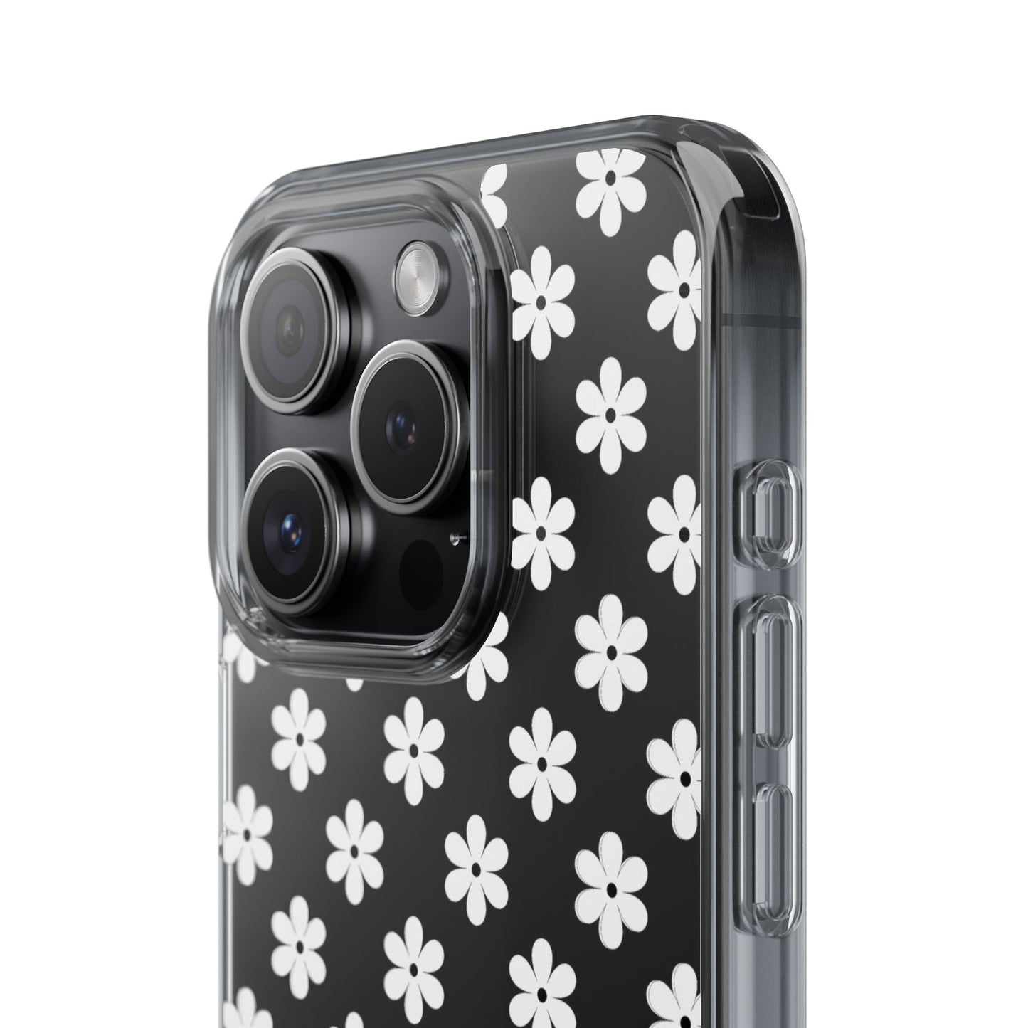 White Floral #222 Clear Cases - MahaCase