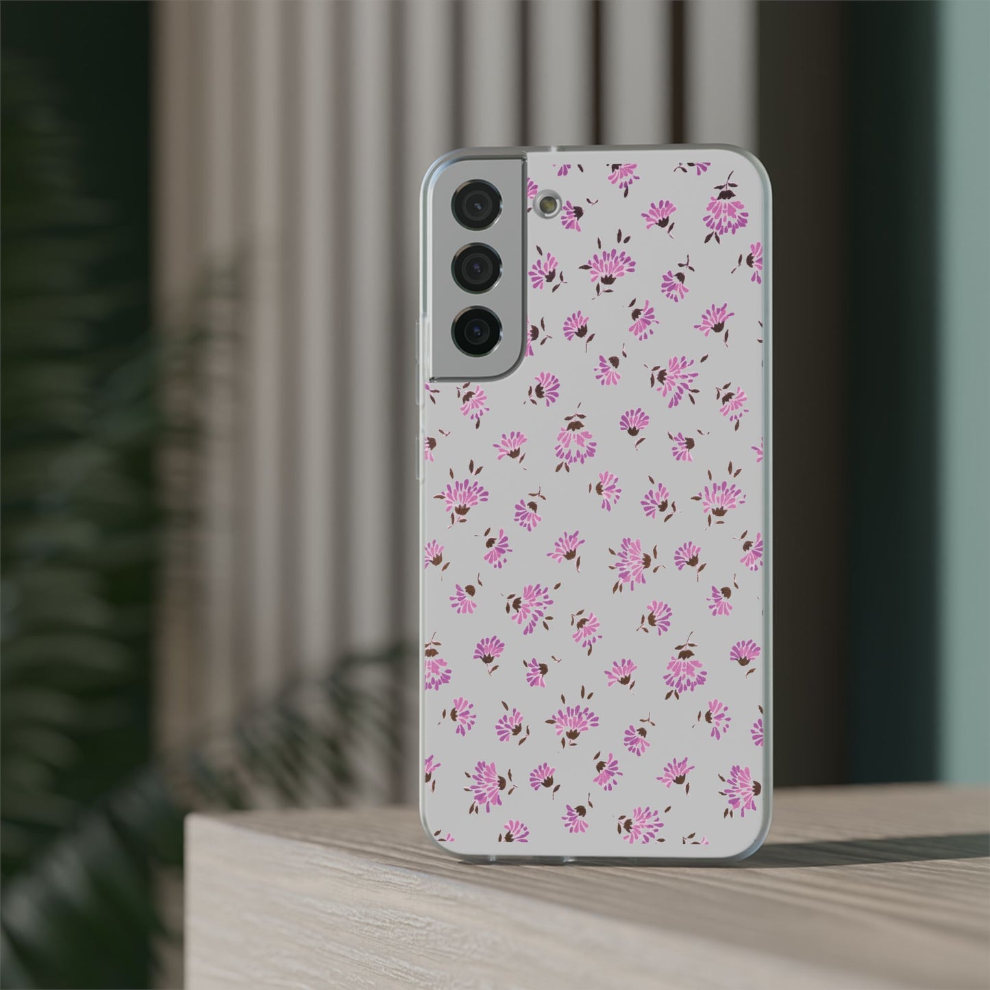 Floral Flexible Phone Case - Flower Pattern, Cute Gift for Her, Stylish Accessory, Spring Vibe, Lightweight Protective Cover- iPhone, Samsung, Gift Packaging - MahaCase