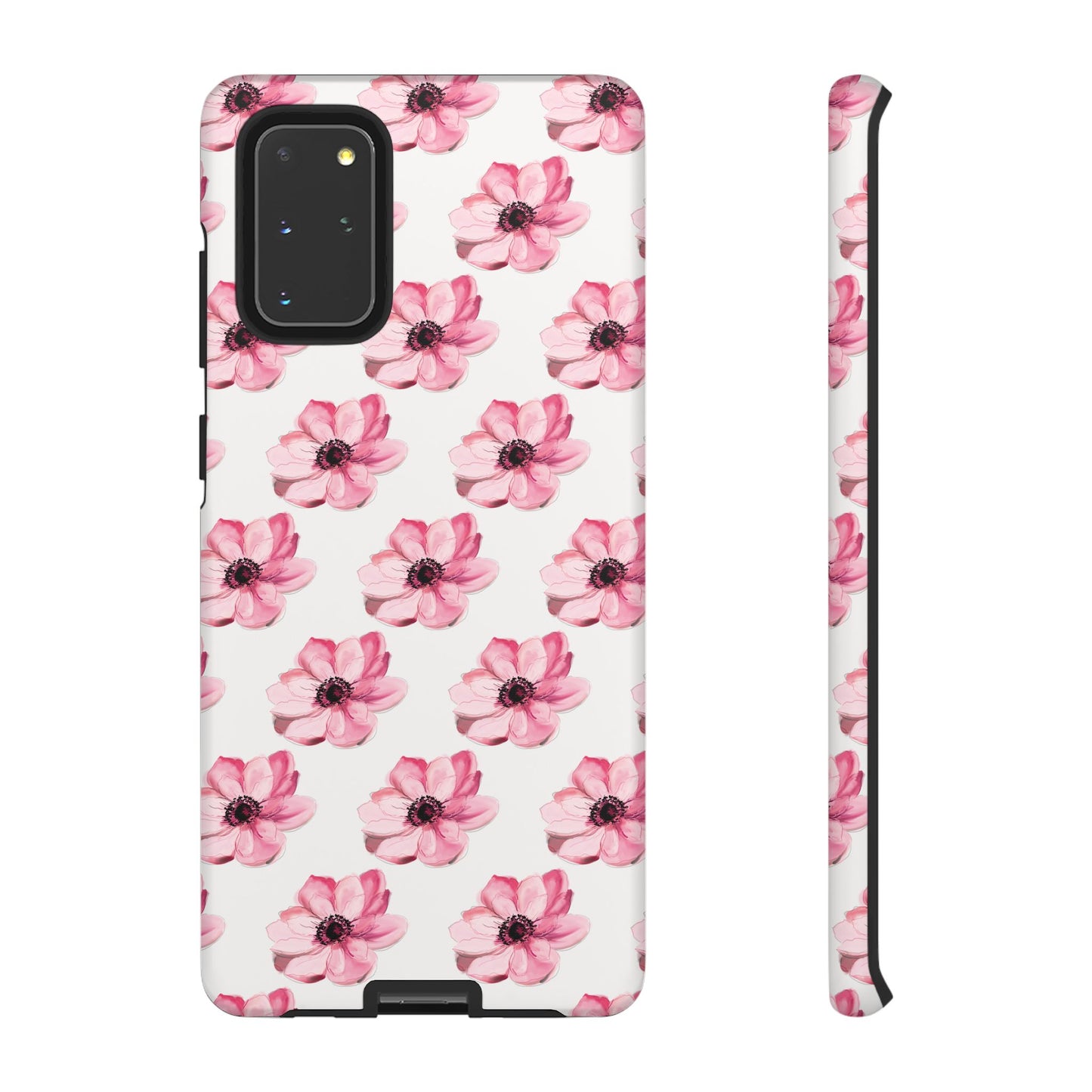 Floral Tough Phone Case - Stylish Protection with Pink Flowers - iPhone Samsung Galaxy Google Pixel - MahaCase