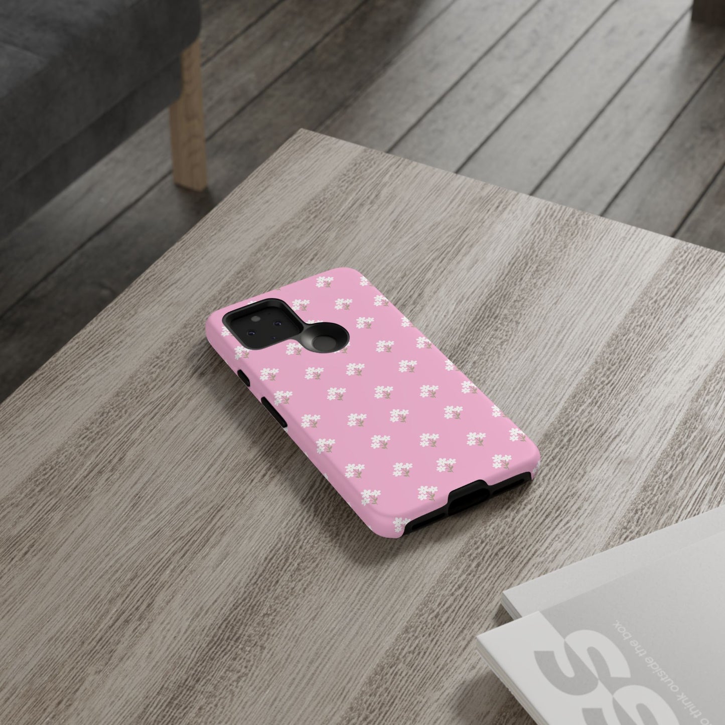 Floral Tough Phone Case - Pink Blossom Design - iPhone Samsung Galaxy Google Pixel - MahaCase