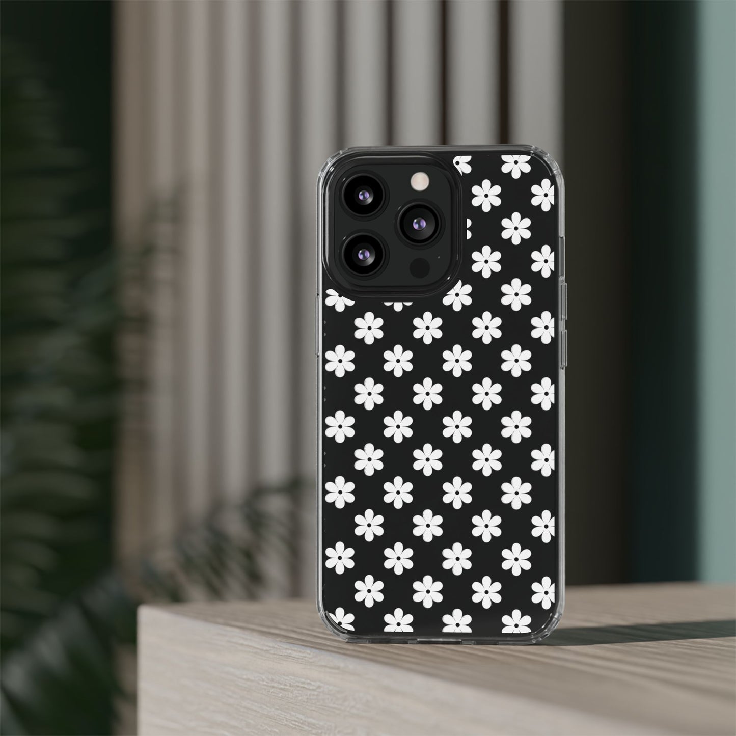 White Floral #222 Clear Cases - MahaCase