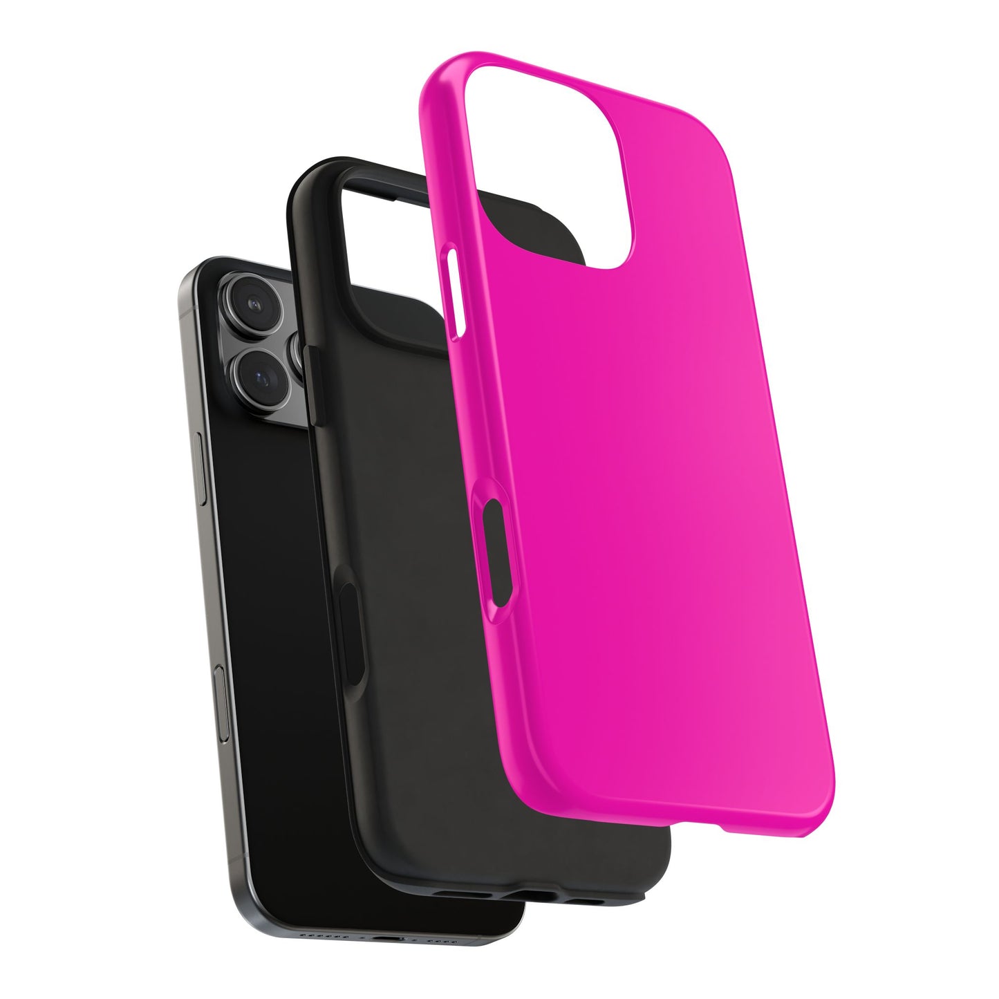 Simple Hot Pink-Tough Phone Cases - MahaCase