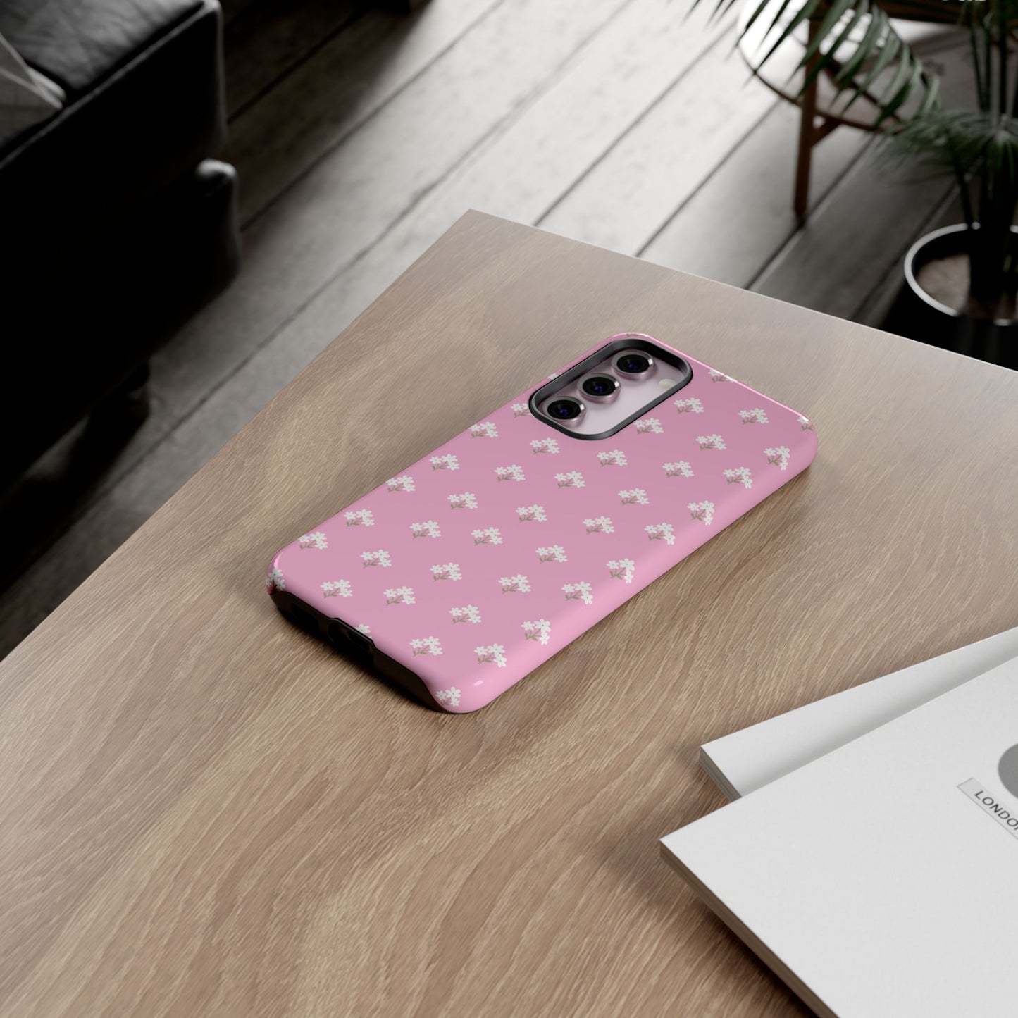 Floral Tough Phone Case - Pink Blossom Design - iPhone Samsung Galaxy Google Pixel - MahaCase