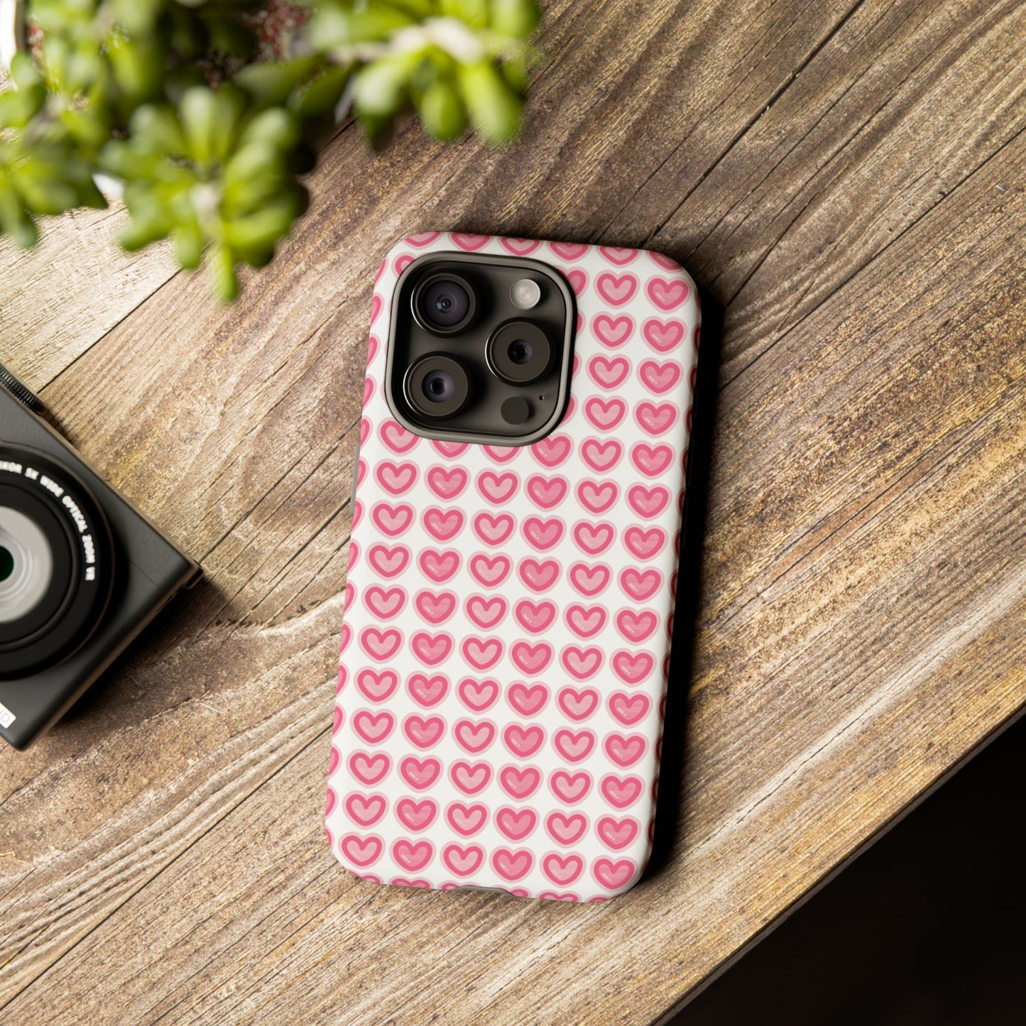 Hearts Pattern - Tough Cases iPhone Samsung Google Pixel - MahaCase