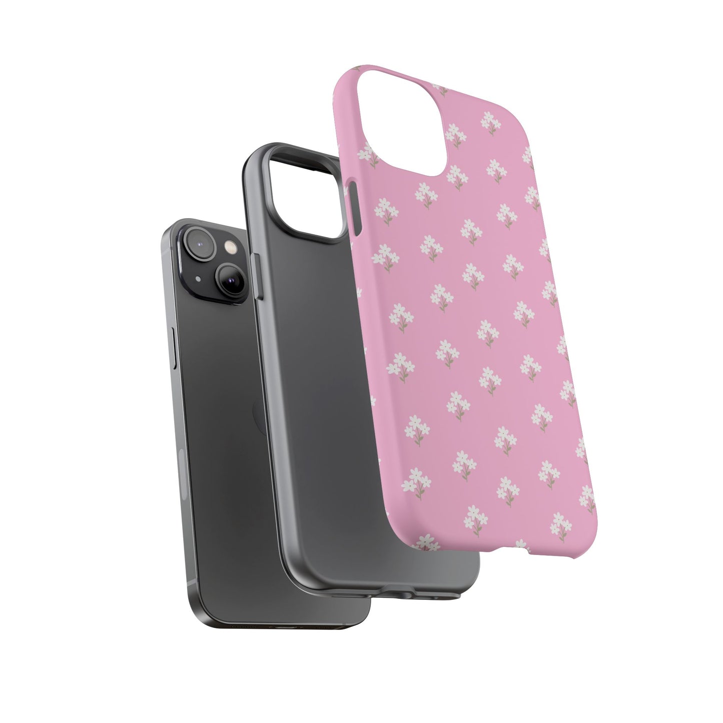 Floral Tough Phone Case - Pink Blossom Design - iPhone Samsung Galaxy Google Pixel - MahaCase