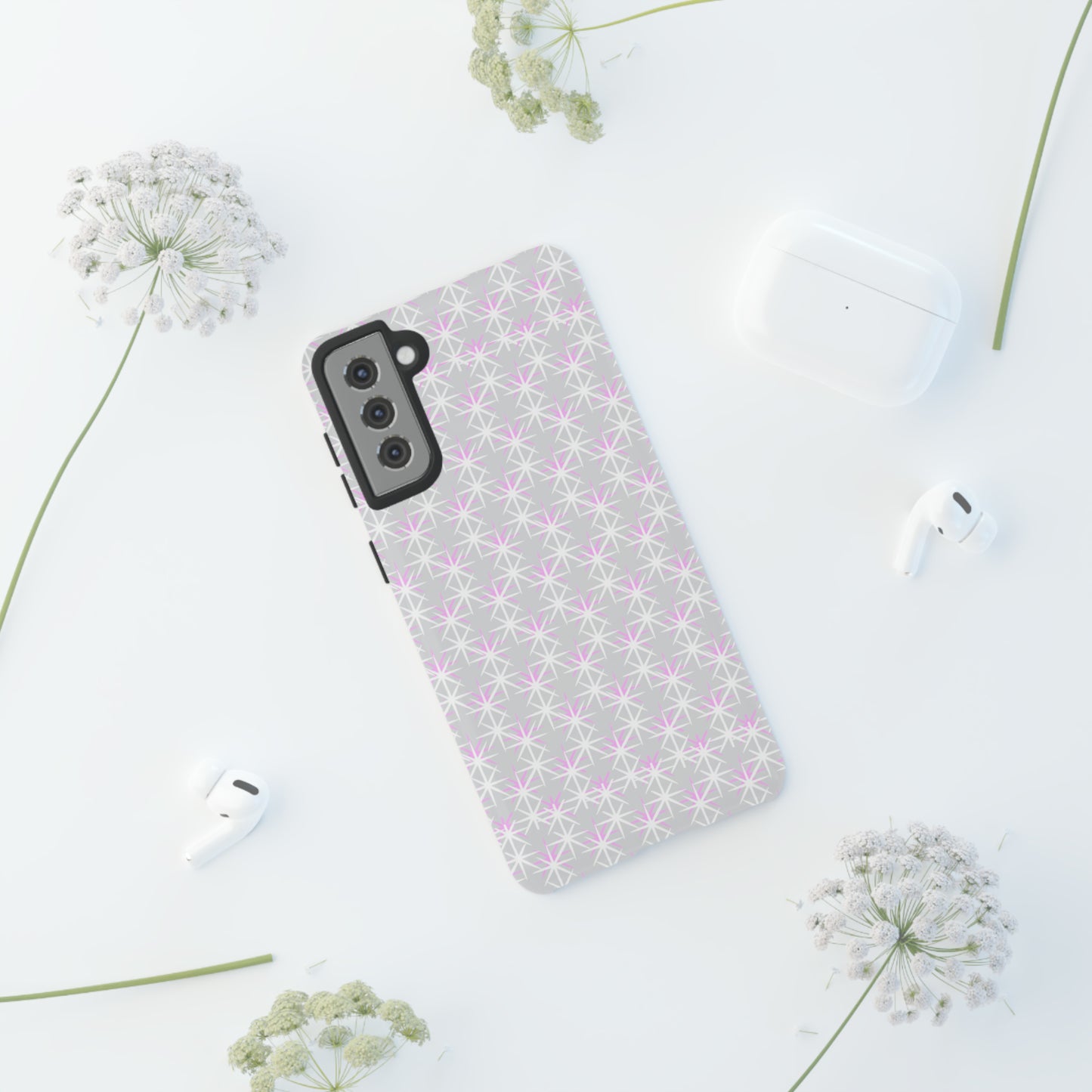 Grey Skies, Pink Stars-Tough Cases - MahaCase