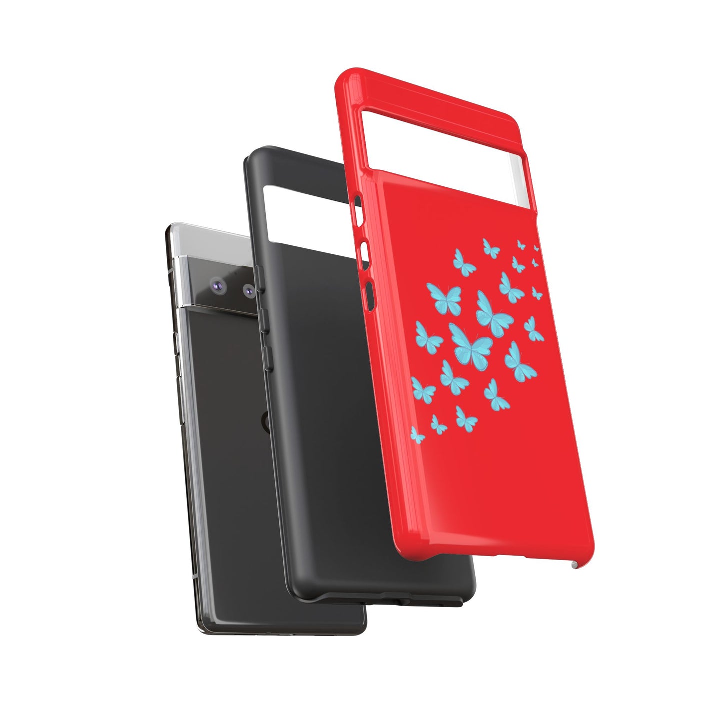 Butterflies in Red - Tough Cases iPhone Samsung Google Pixel - MahaCase