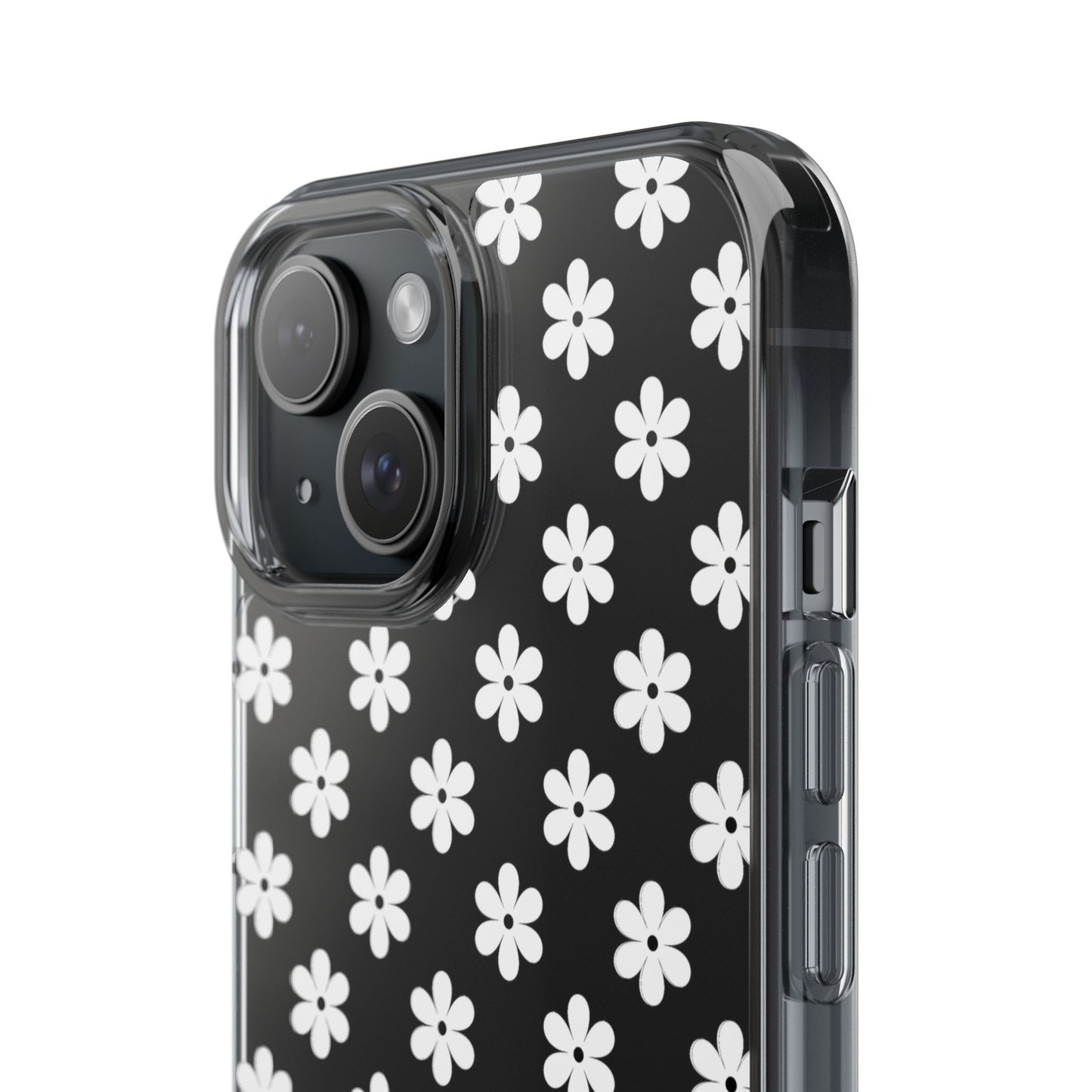 White Floral #222 Clear Cases - MahaCase