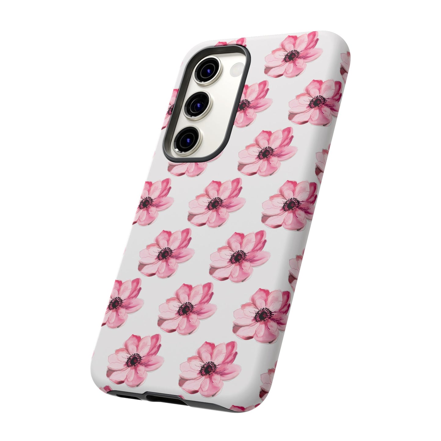 Floral Tough Phone Case - Stylish Protection with Pink Flowers - iPhone Samsung Galaxy Google Pixel - MahaCase