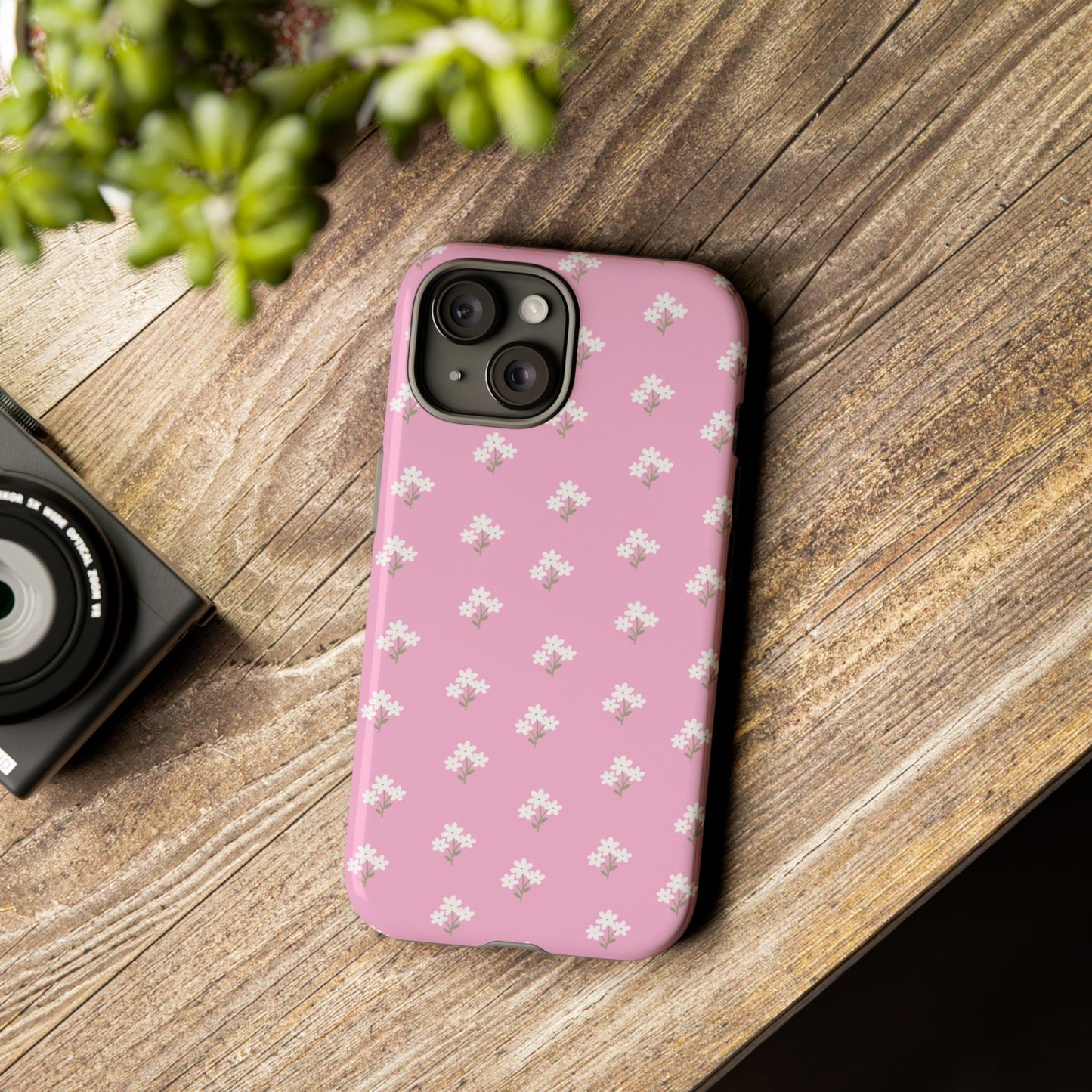 Floral Tough Phone Case - Pink Blossom Design - iPhone Samsung Galaxy Google Pixel - MahaCase