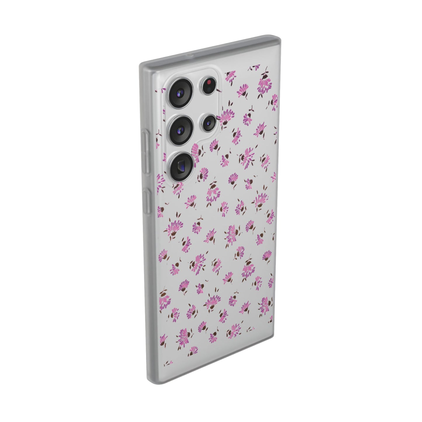 Floral Flexible Phone Case - Flower Pattern, Cute Gift for Her, Stylish Accessory, Spring Vibe, Lightweight Protective Cover- iPhone, Samsung, Gift Packaging - MahaCase