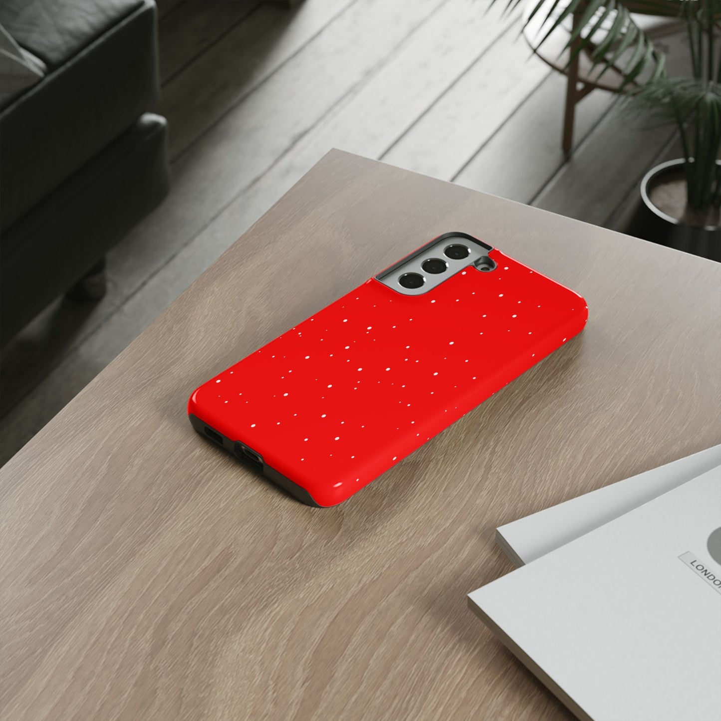 Snowy Red - Tough Cases iPhone Samsung Google Pixel - MahaCase