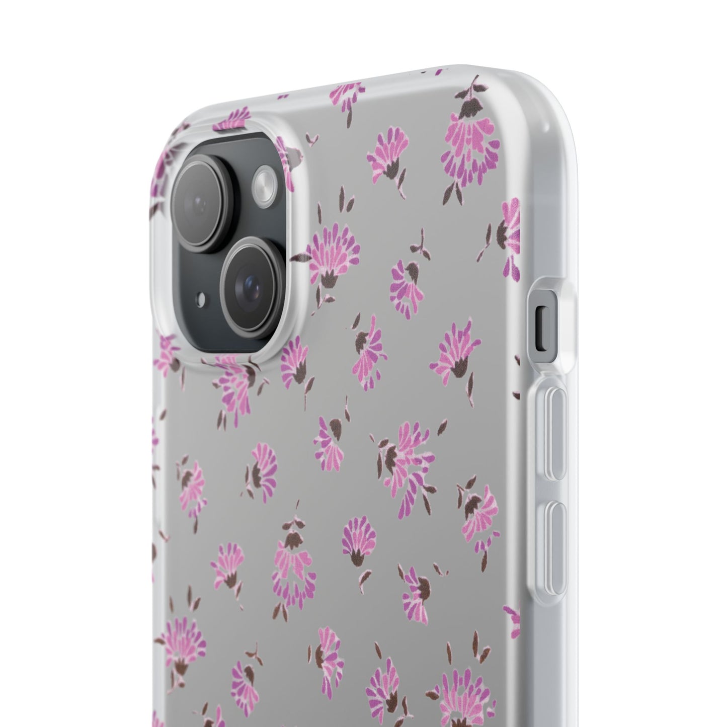 Floral Flexible Phone Case - Flower Pattern, Cute Gift for Her, Stylish Accessory, Spring Vibe, Lightweight Protective Cover- iPhone, Samsung, Gift Packaging - MahaCase
