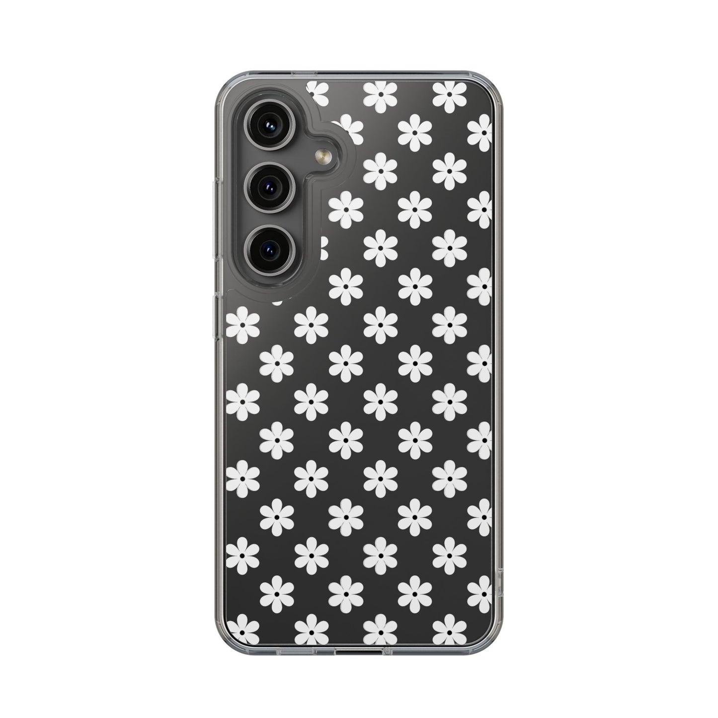 White Floral #222 Clear Cases - MahaCase
